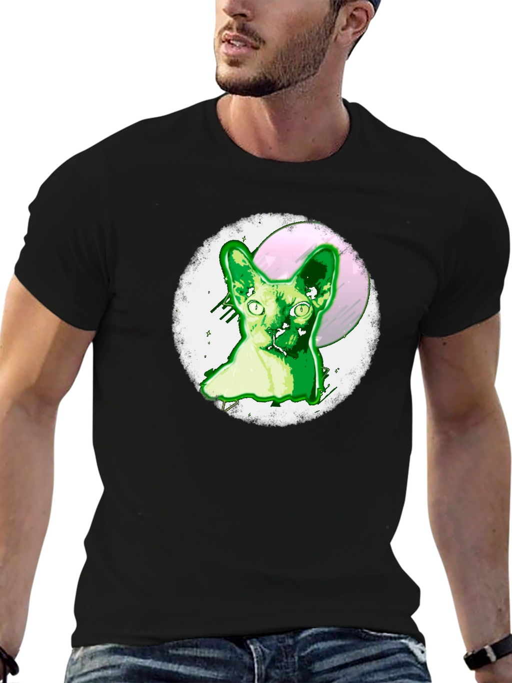 Sphynx Cat Graphic Tee - Unique Design