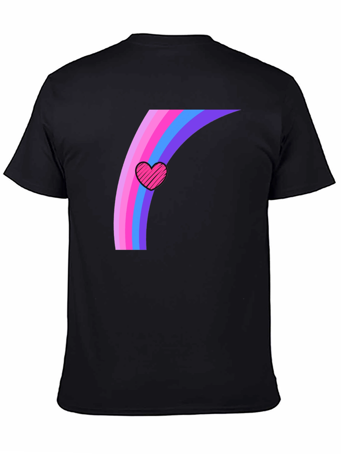 Rainbow Heart Graphic Tee - Stylish Comfort
