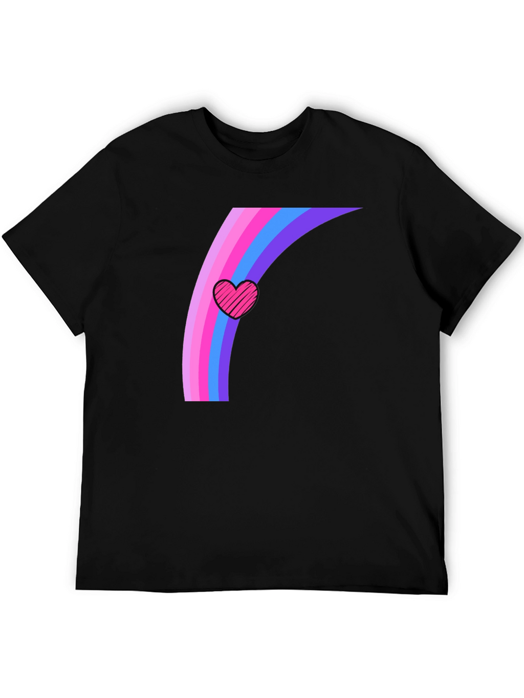 Rainbow Heart Graphic Tee - Stylish Comfort