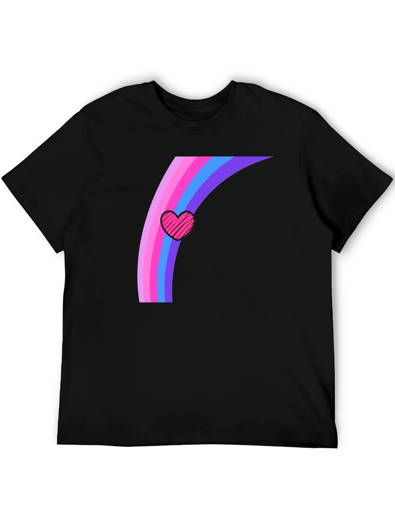 Rainbow Heart Graphic Tee - Stylish Comfort
