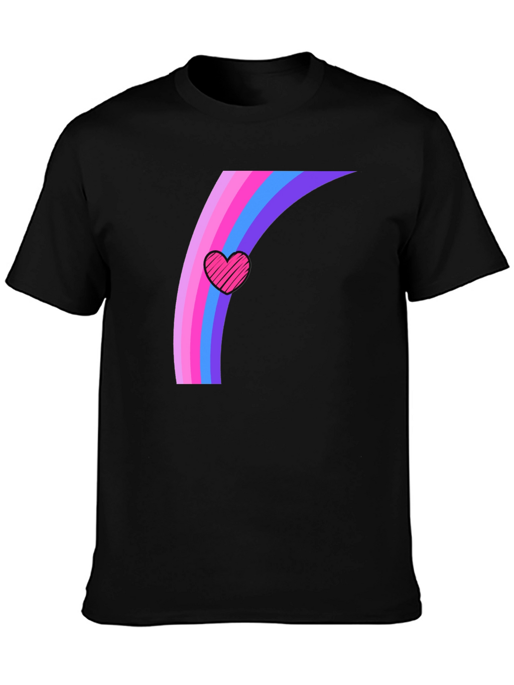 Rainbow Heart Graphic Tee - Stylish Comfort