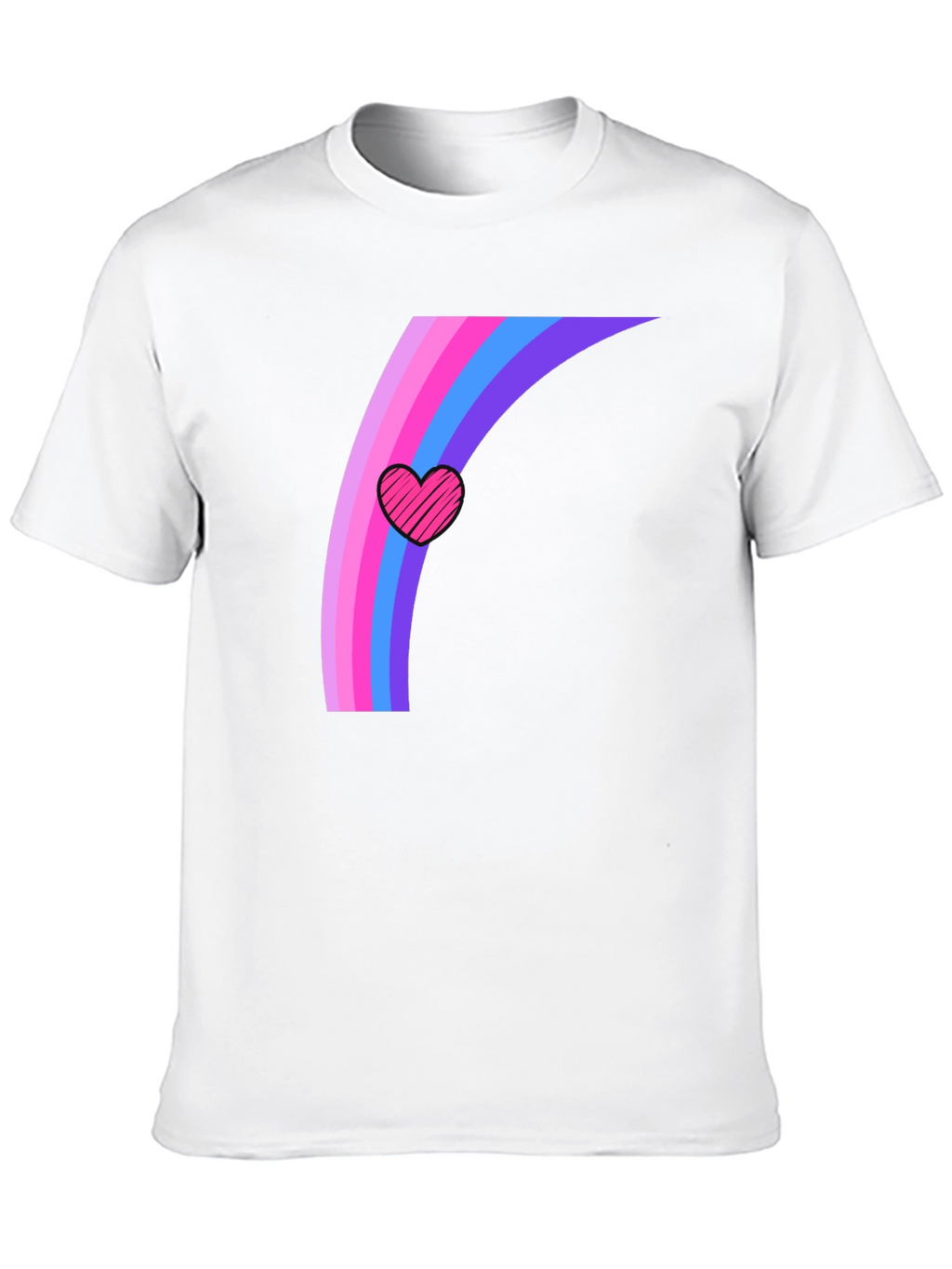 Rainbow Heart Graphic Tee - Stylish Comfort
