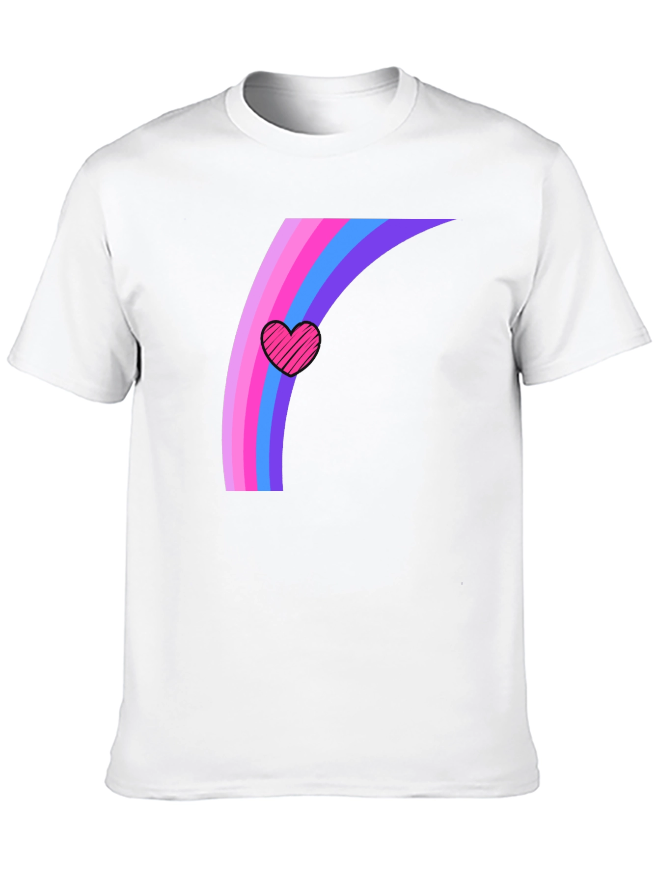 Rainbow Heart Graphic Tee - Stylish Comfort