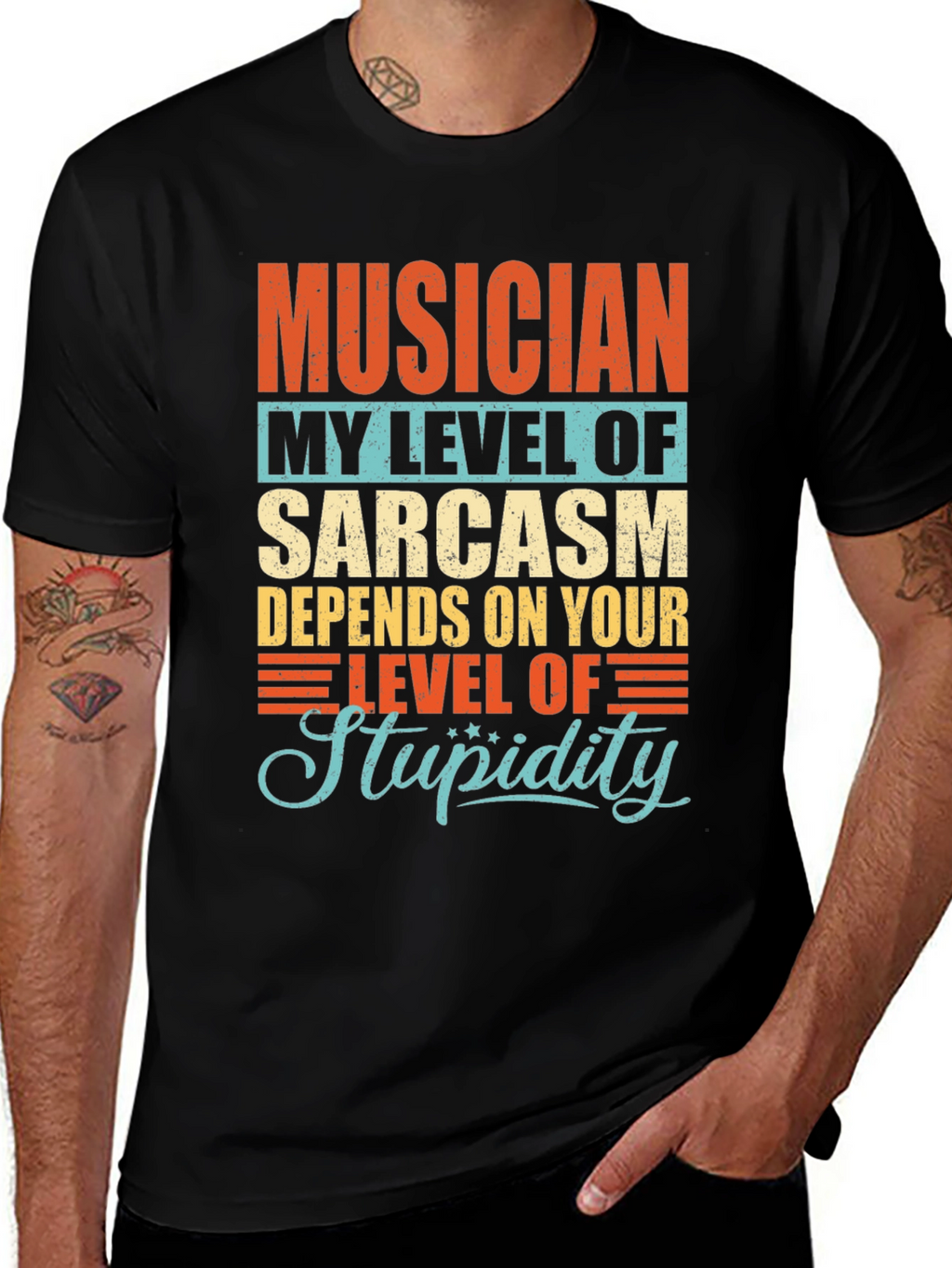 Musician Sarcasm Level Graphic T-Shirt