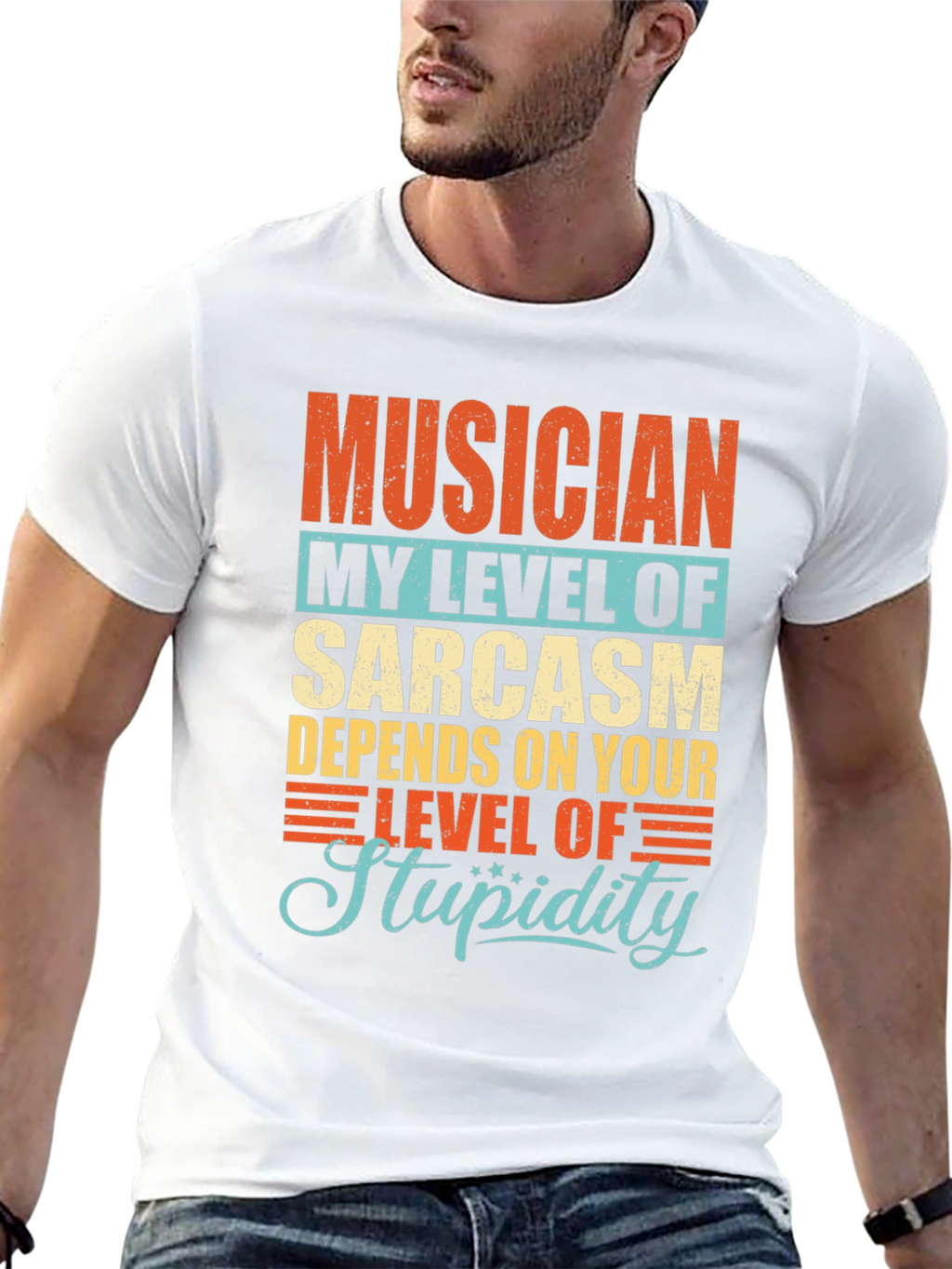 Musician Sarcasm Level Graphic T-Shirt