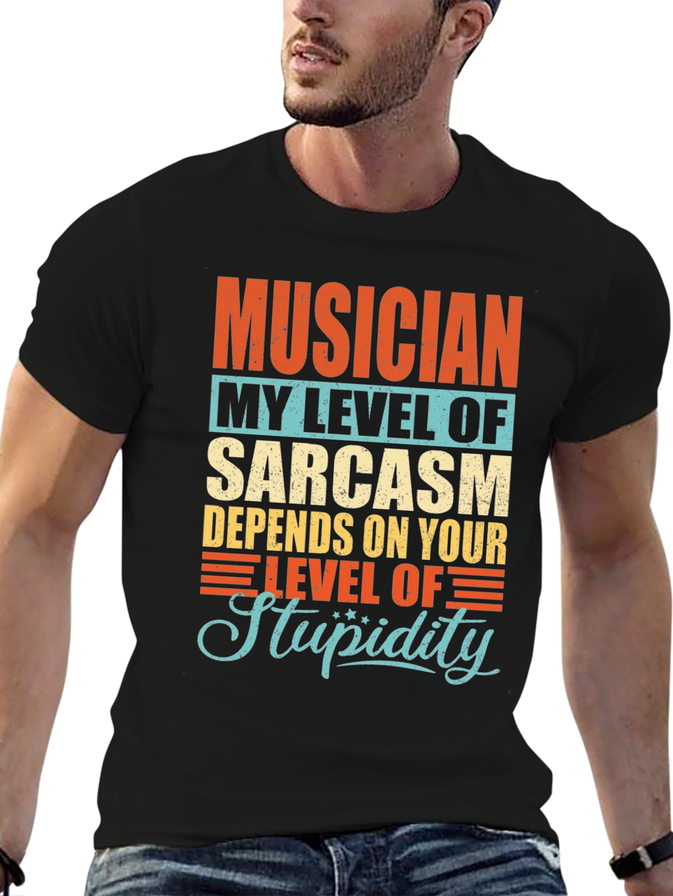 Musician Sarcasm Level Graphic T-Shirt