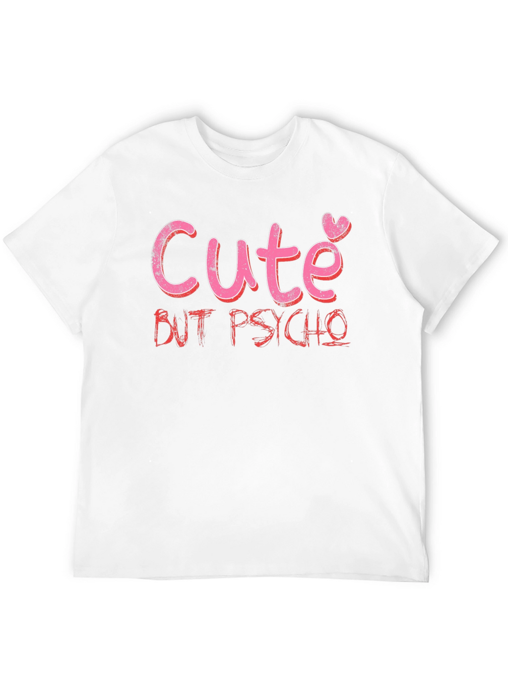 Cute But Psycho Graphic Tee - Black Cotton T-Shirt