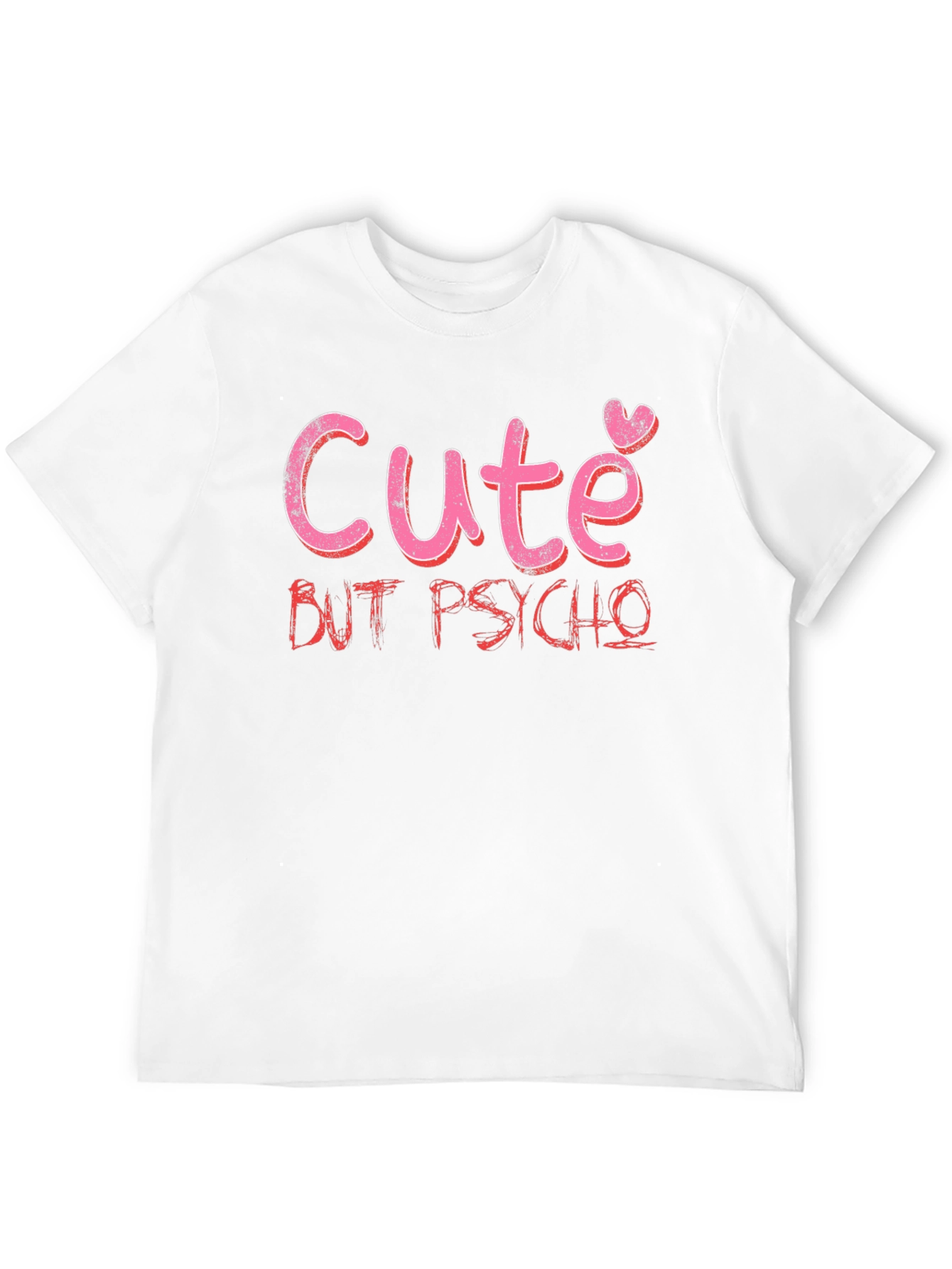Cute But Psycho Graphic Tee - Black Cotton T-Shirt