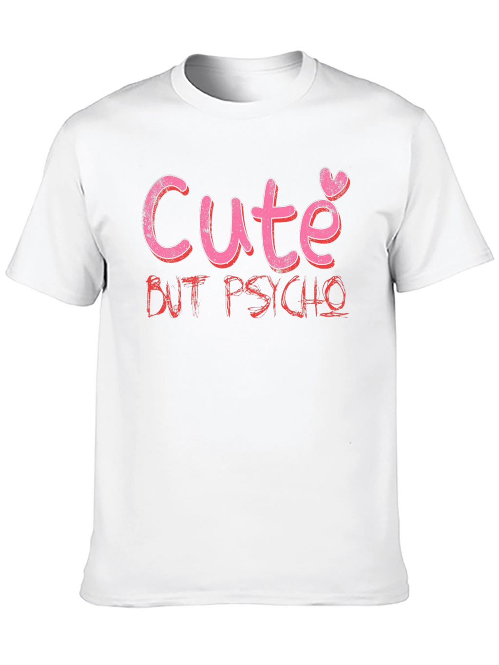 Cute But Psycho Graphic Tee - Black Cotton T-Shirt