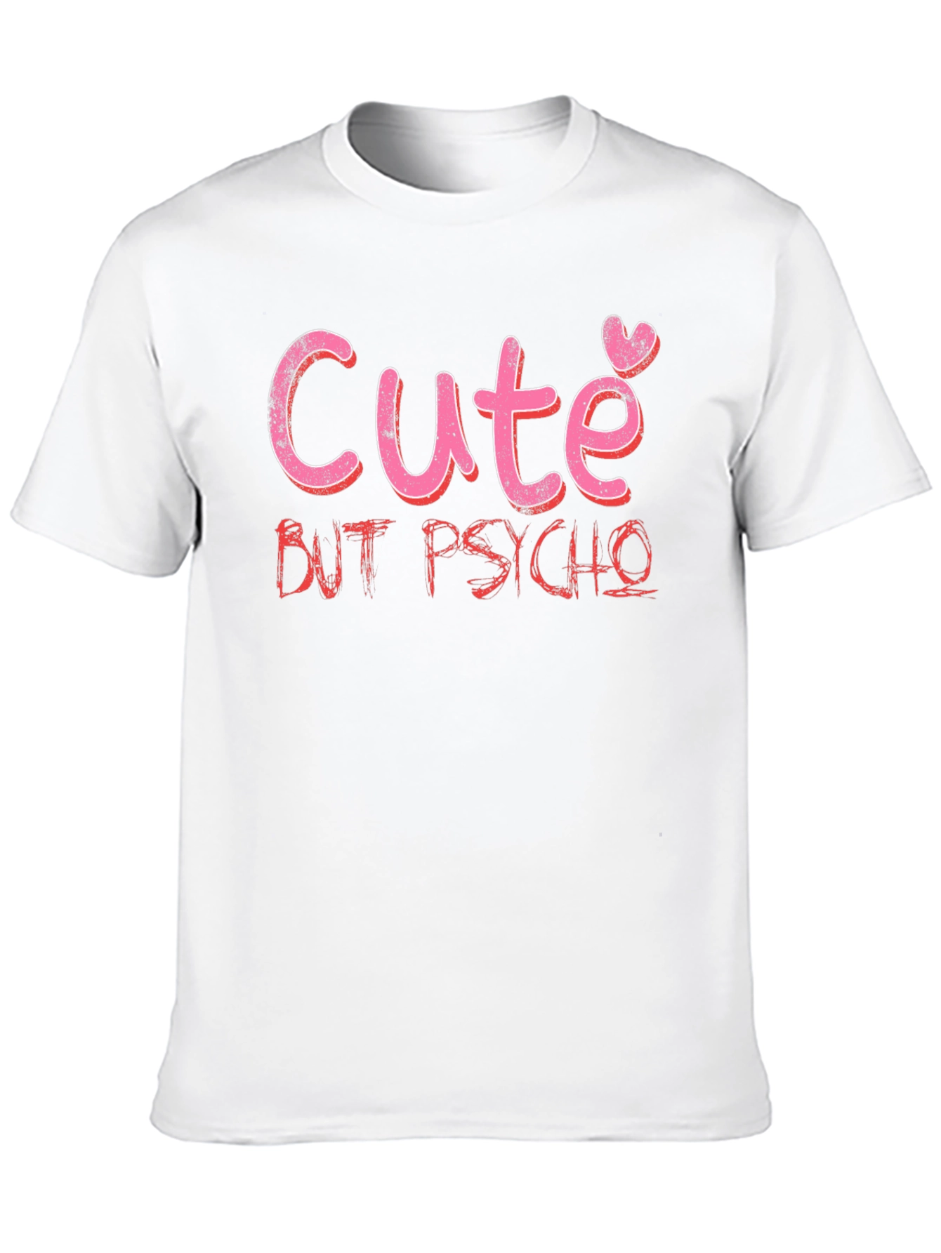 Cute But Psycho Graphic Tee - Black Cotton T-Shirt