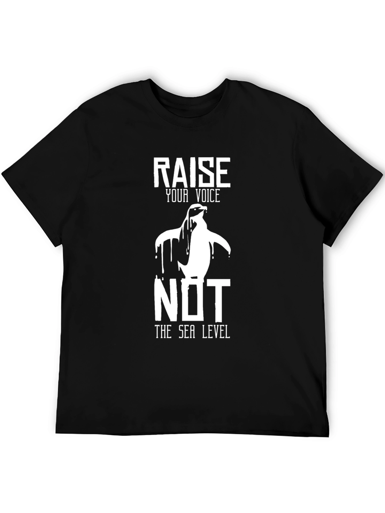 Climate Change Awareness T-Shirt Penguin Design