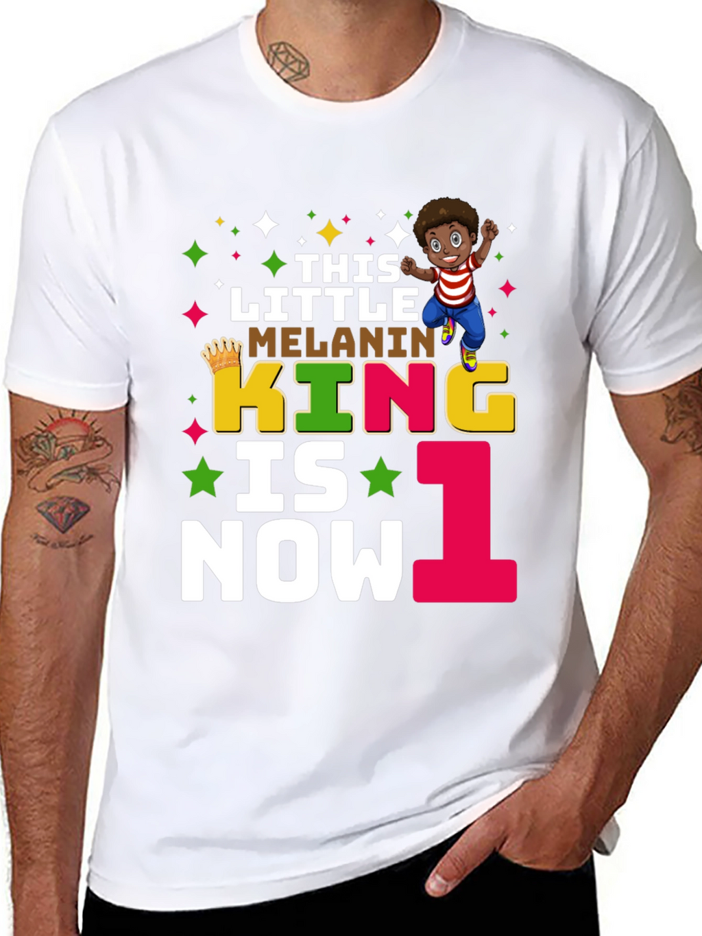 This Little Melanin King is Now One T-Shirt