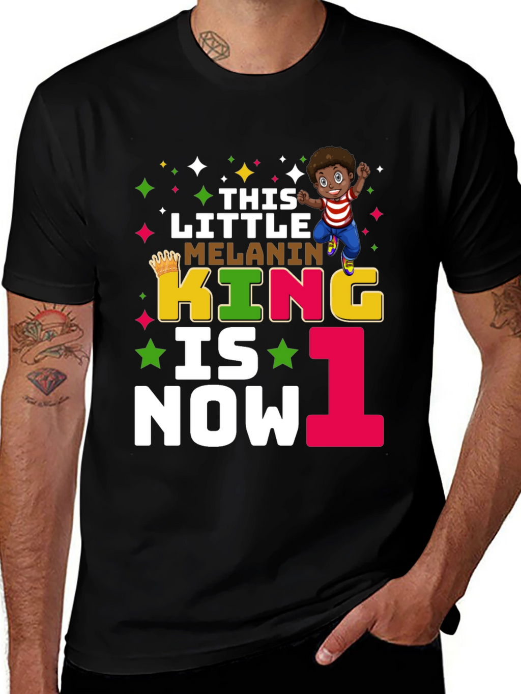 This Little Melanin King is Now One T-Shirt