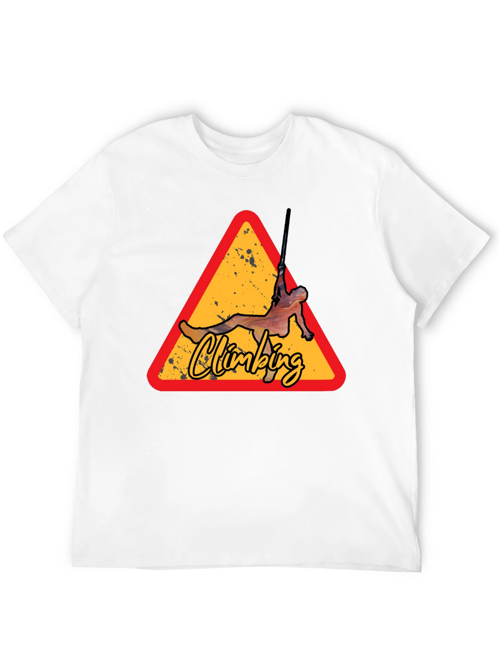 Climbing Triangle Graphic Tee - Black