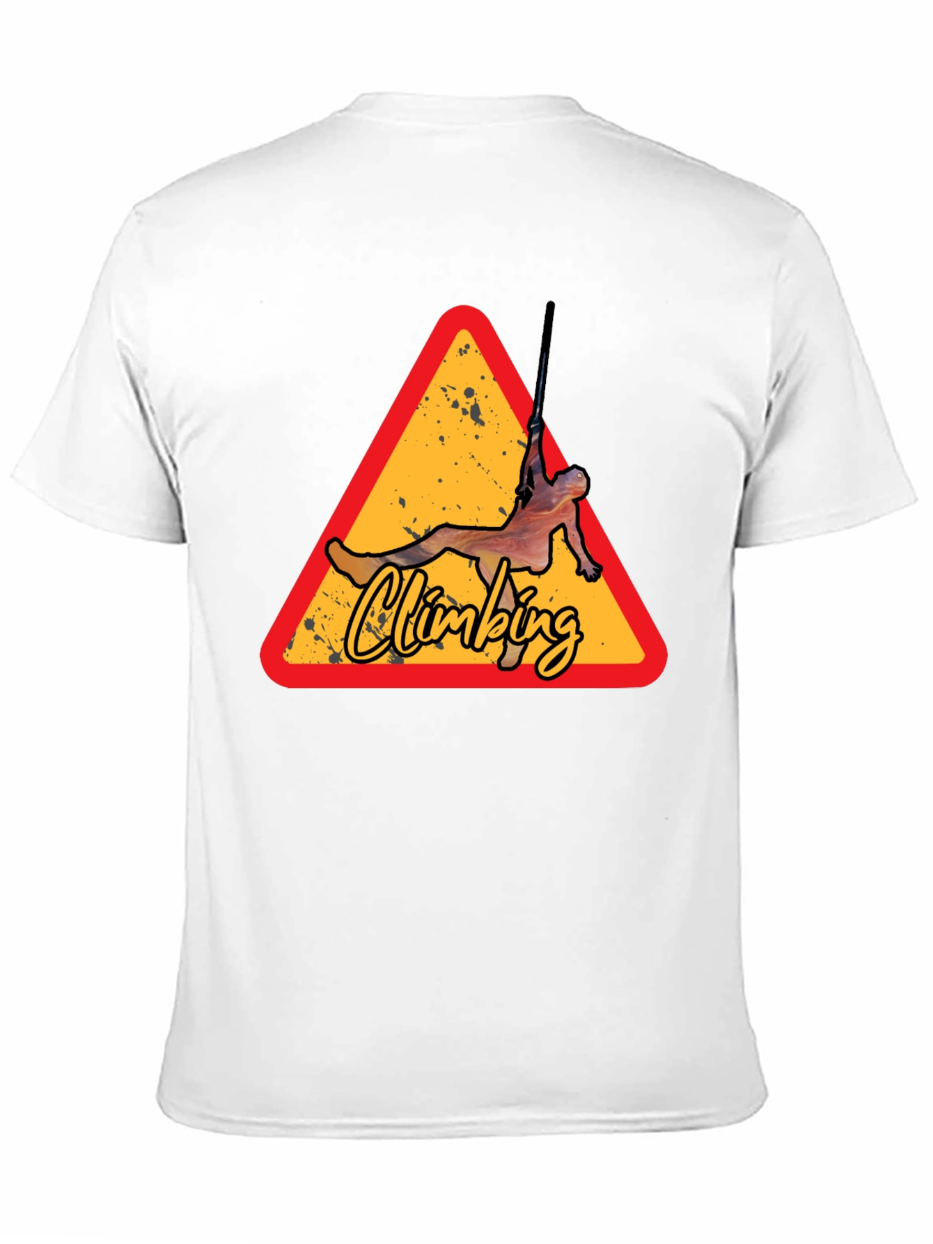 Climbing Triangle Graphic Tee - Black