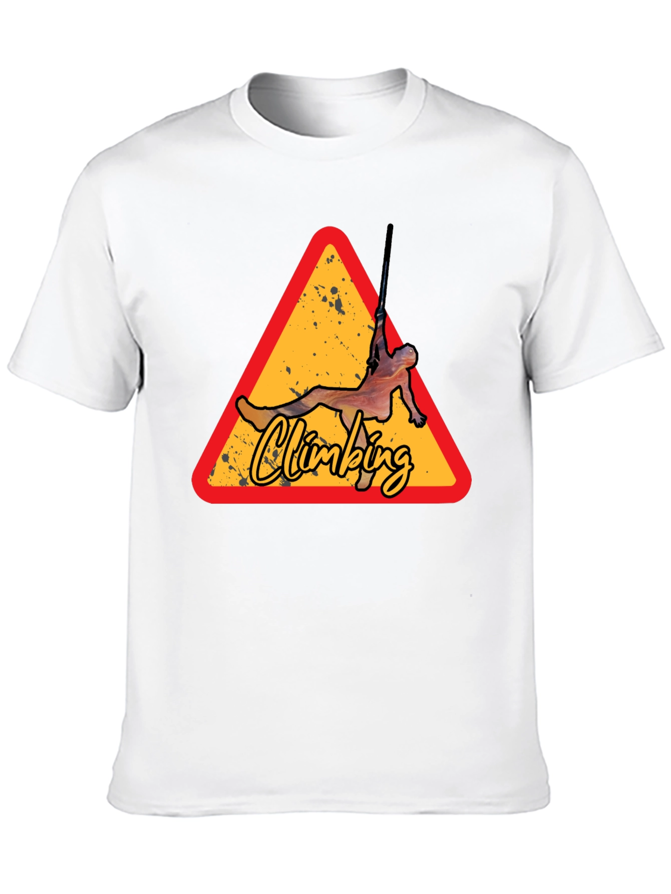 Climbing Triangle Graphic Tee - Black