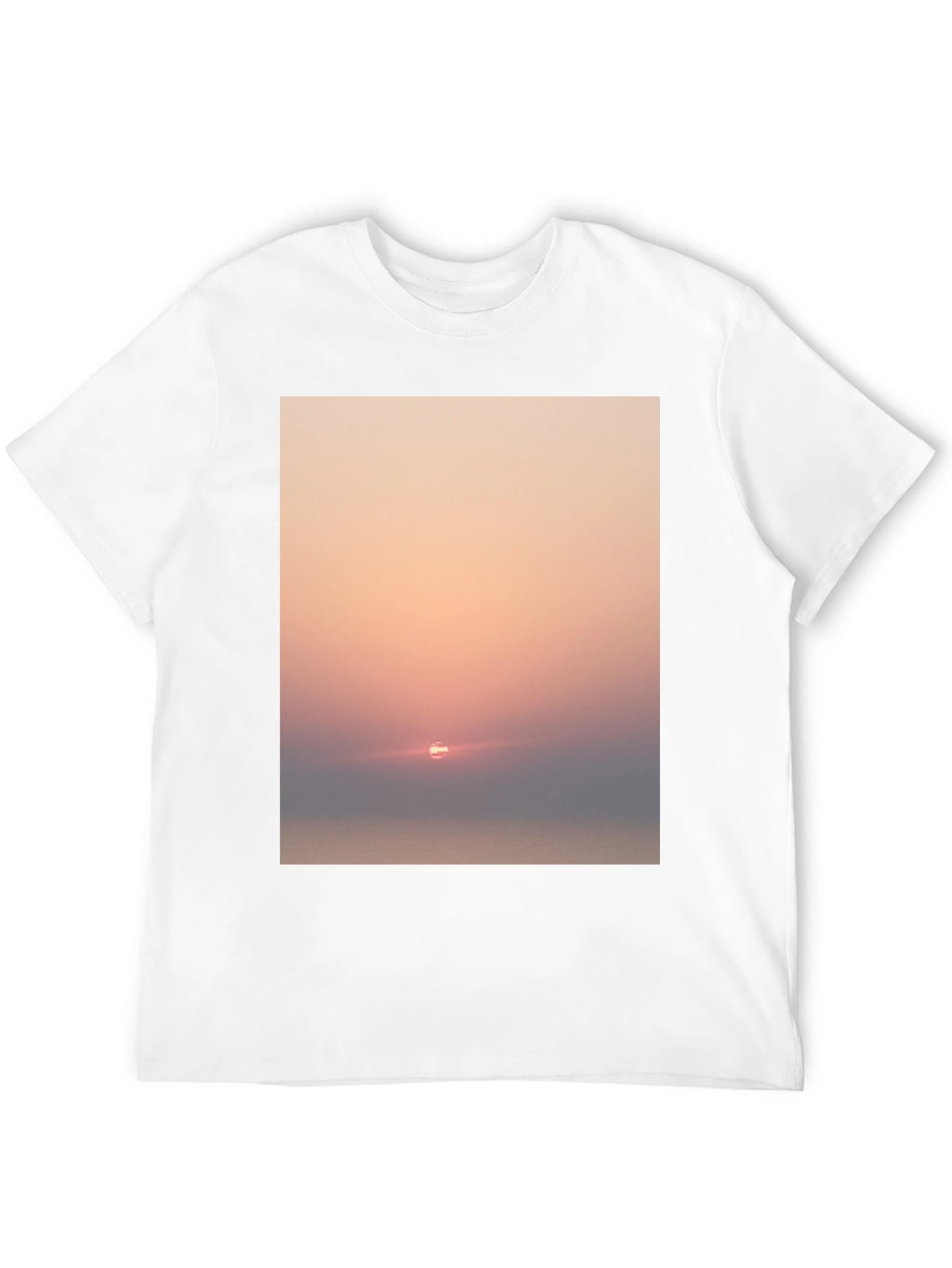 Sunset Graphic Tee - Soft Black Cotton Blend Shirt
