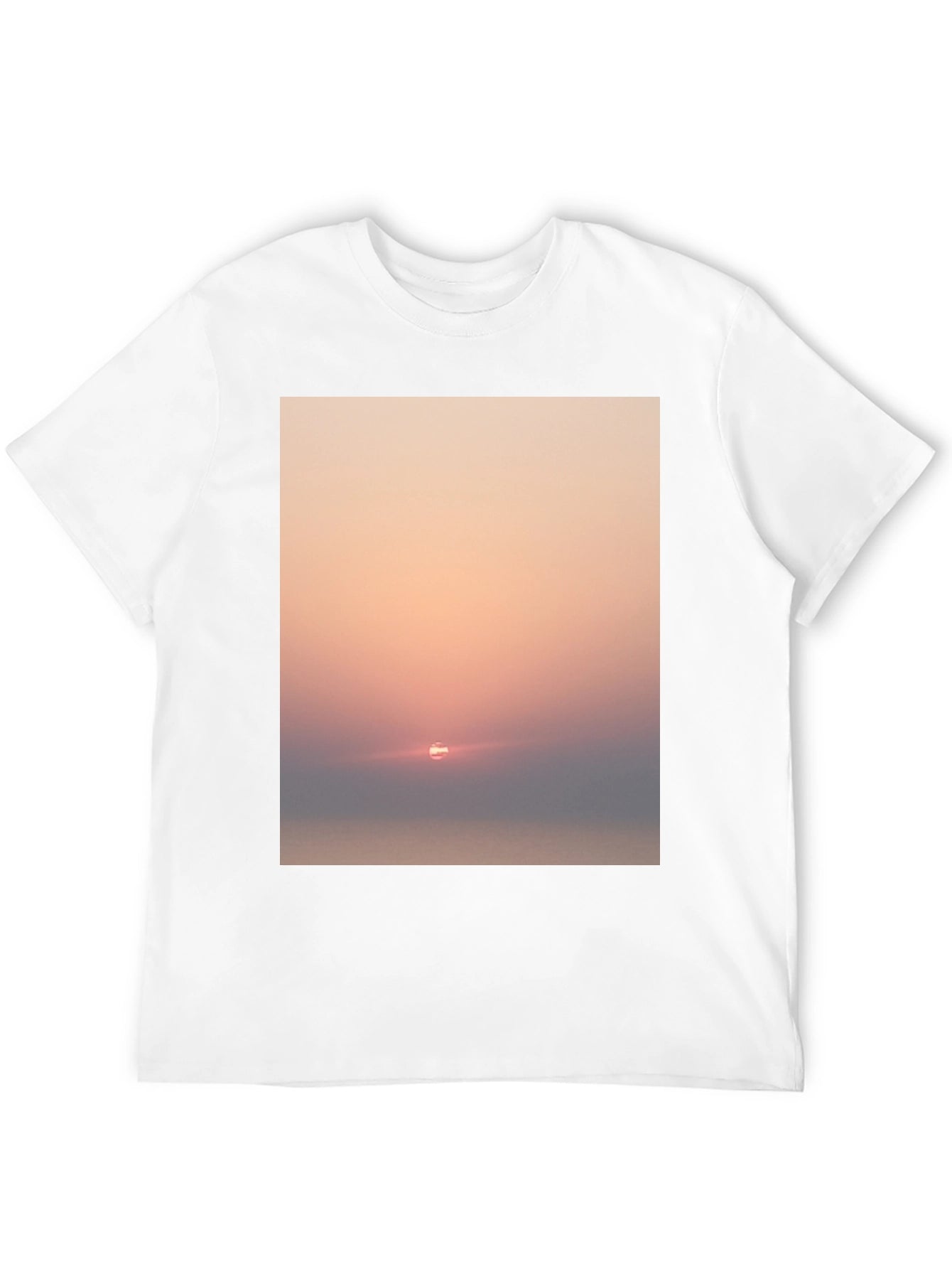 Sunset Graphic Tee - Soft Black Cotton Blend Shirt