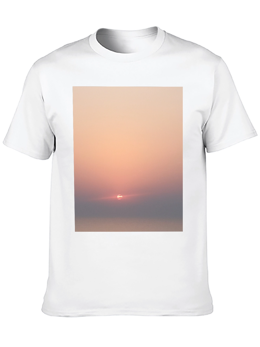 Sunset Graphic Tee - Soft Black Cotton Blend Shirt