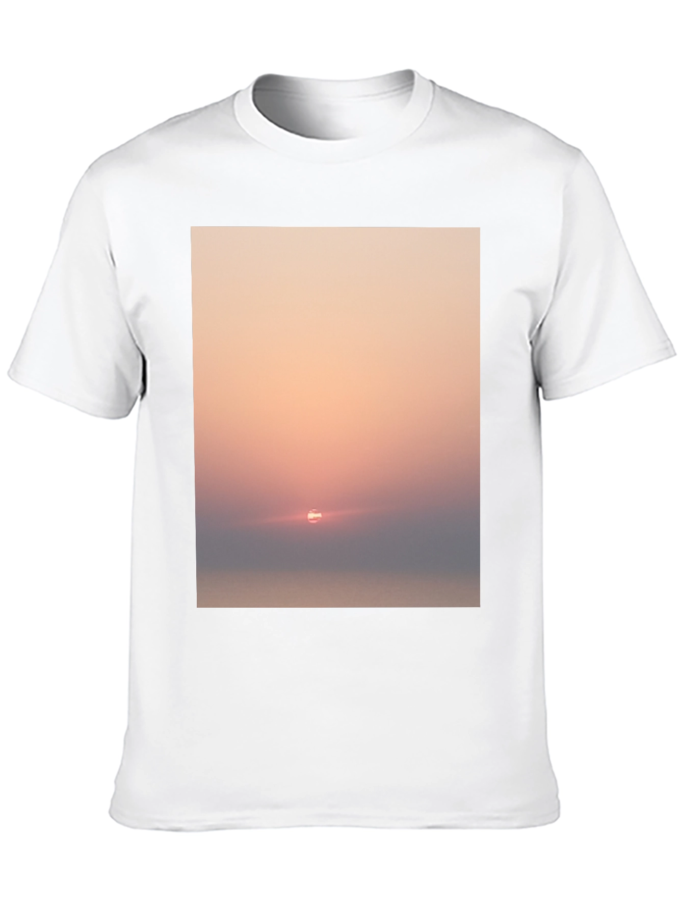 Sunset Graphic Tee - Soft Black Cotton Blend Shirt