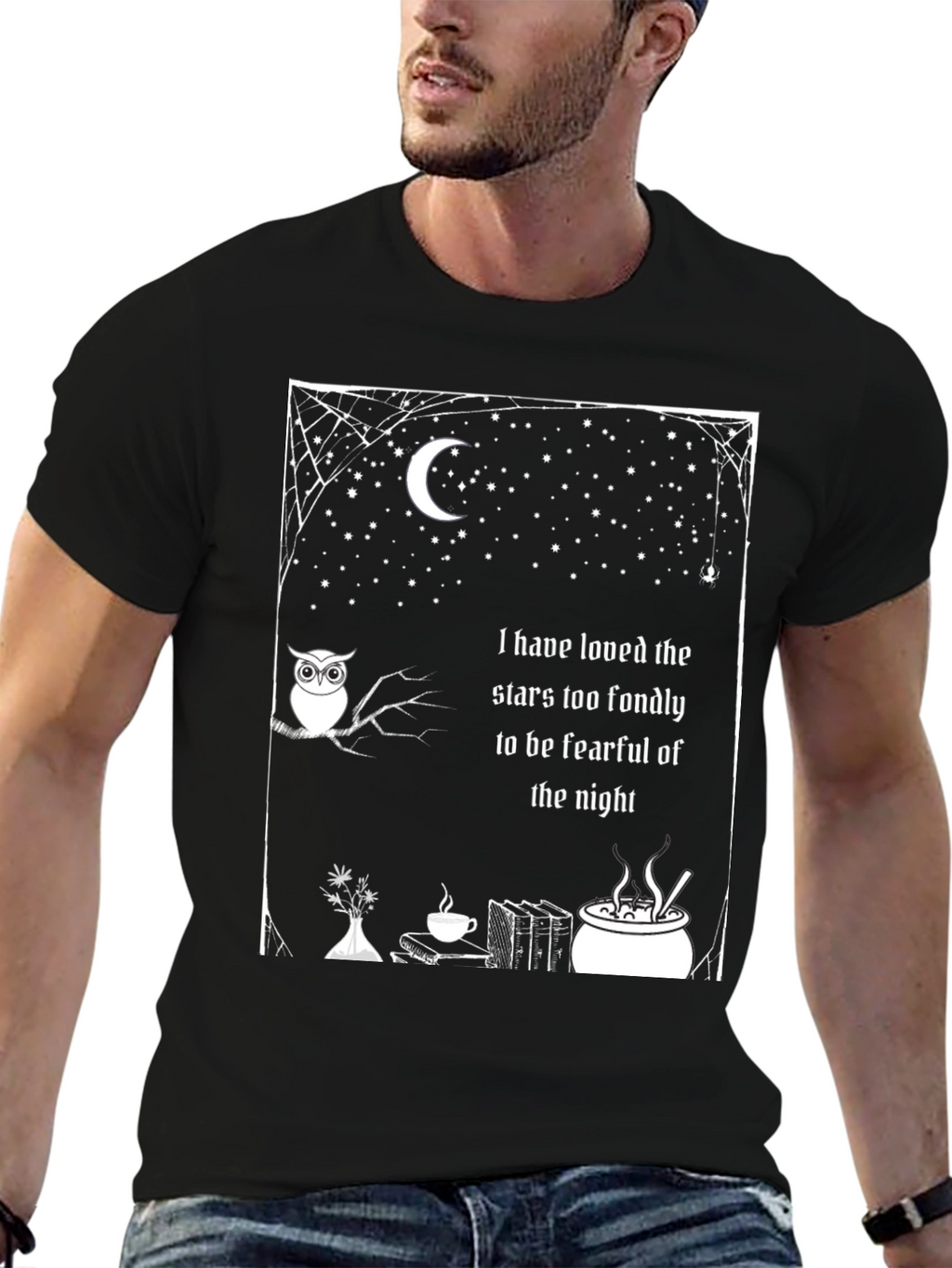 Stars Fondly T-Shirt - Owl Moon Night Book