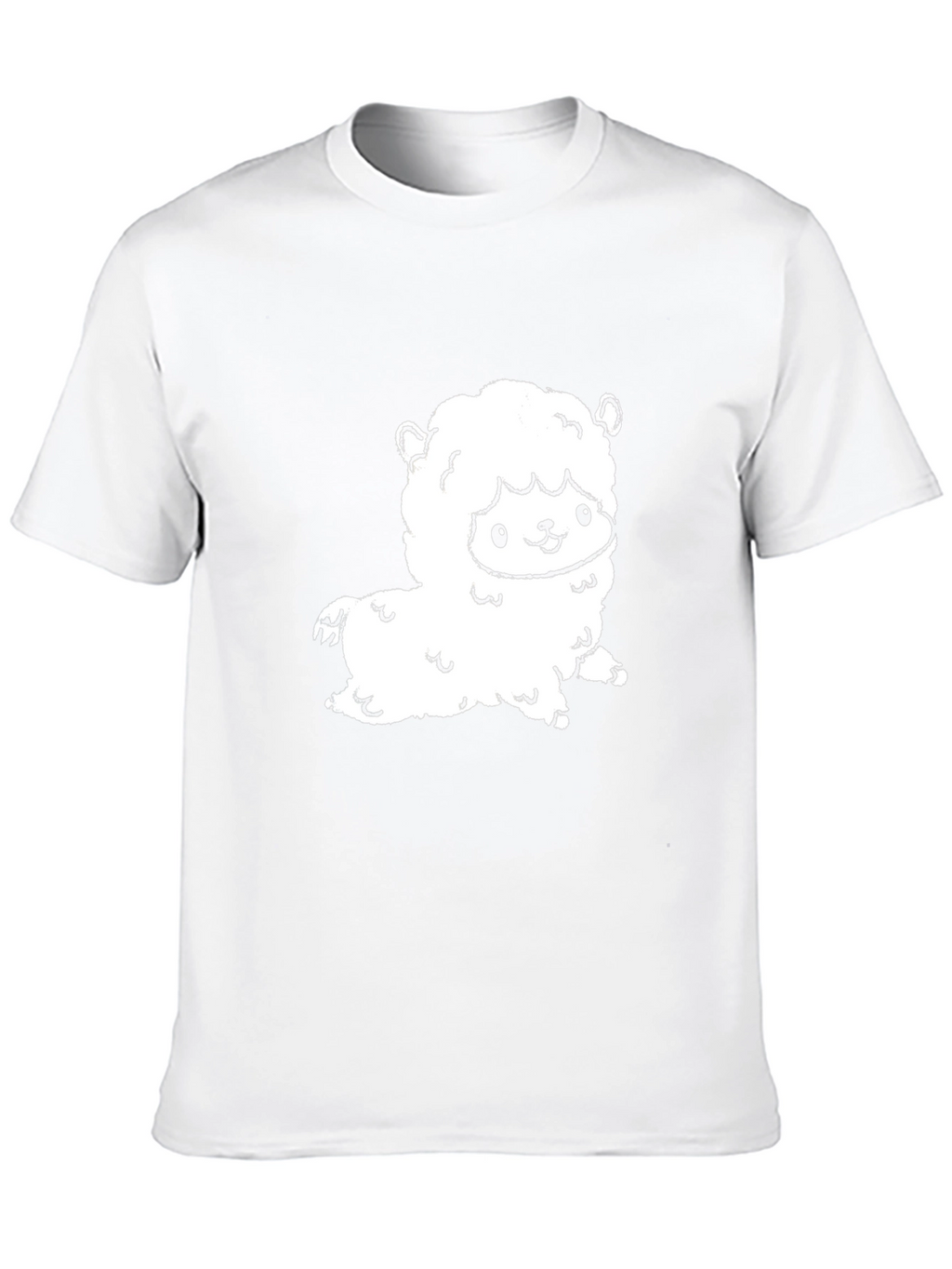 Cute Alpaca Graphic Tee - Black Cotton T-Shirt