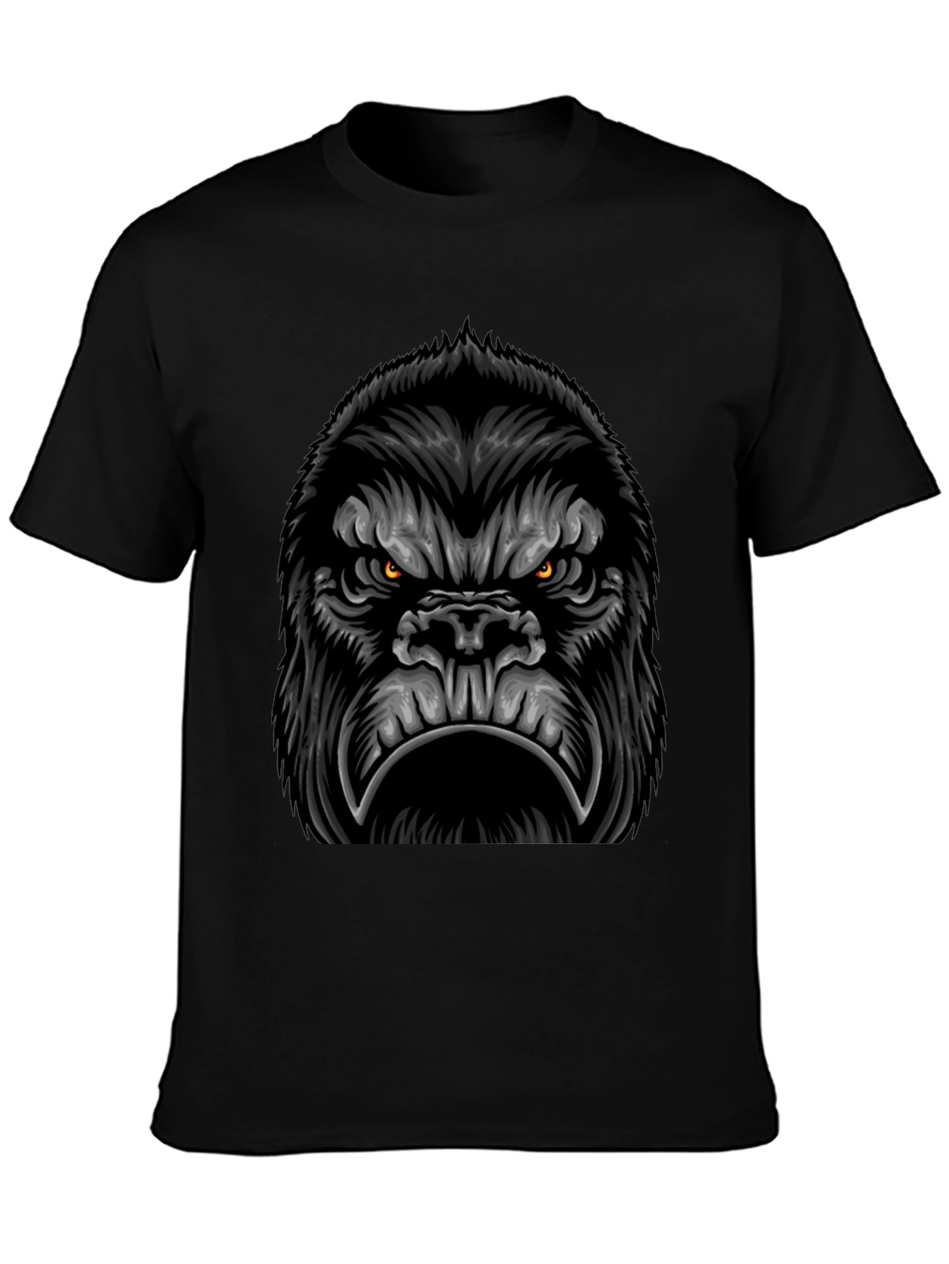 Gorilla Graphic Black T-Shirt - Mens Cool Tee