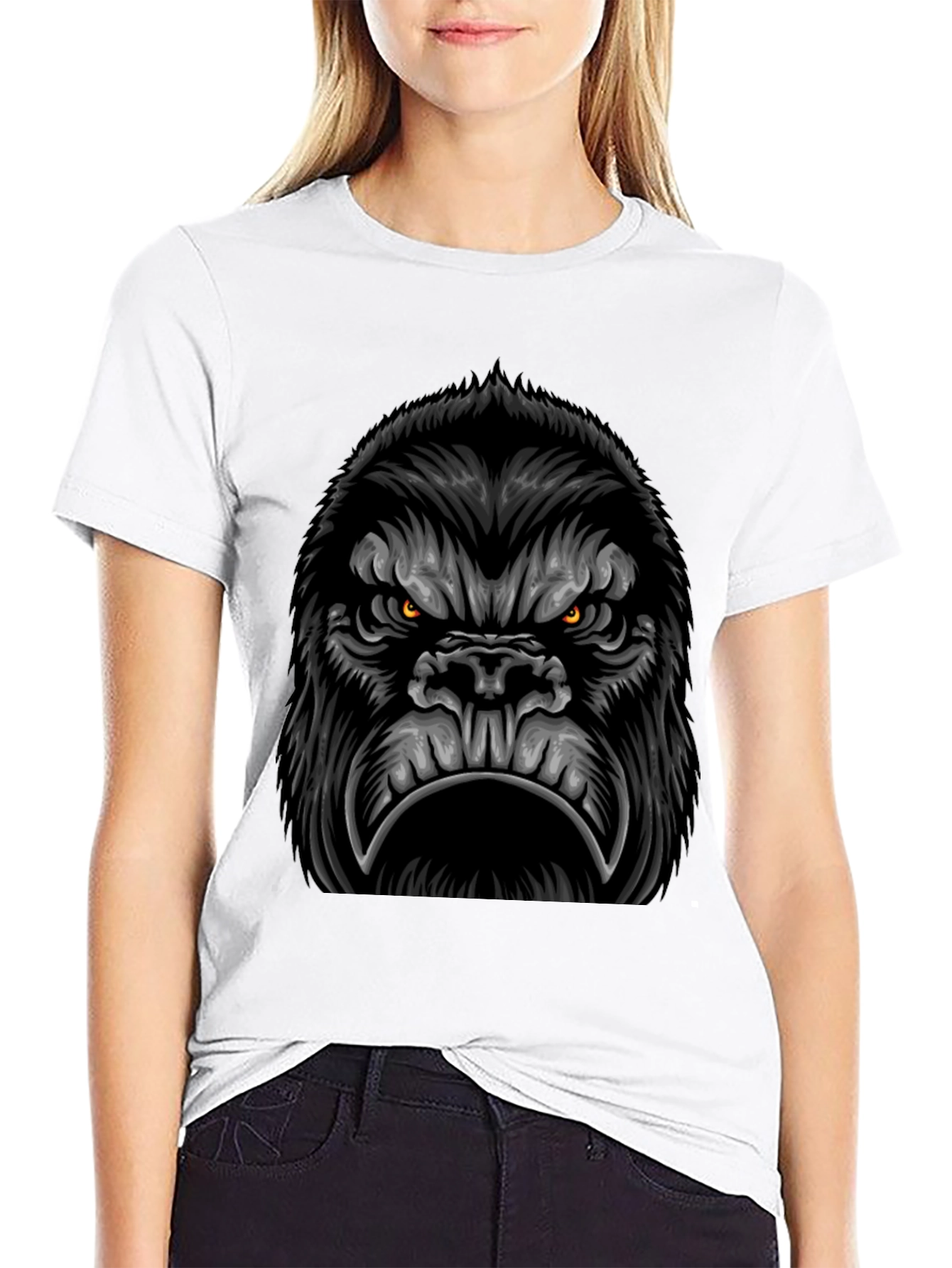 Gorilla Graphic Black T-Shirt - Mens Cool Tee