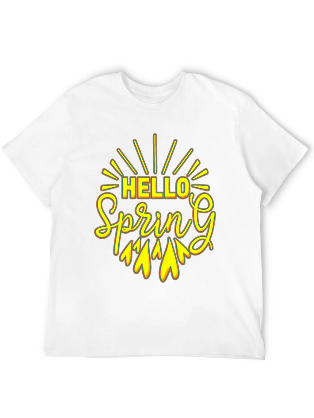Hello Spring Black Graphic Tee