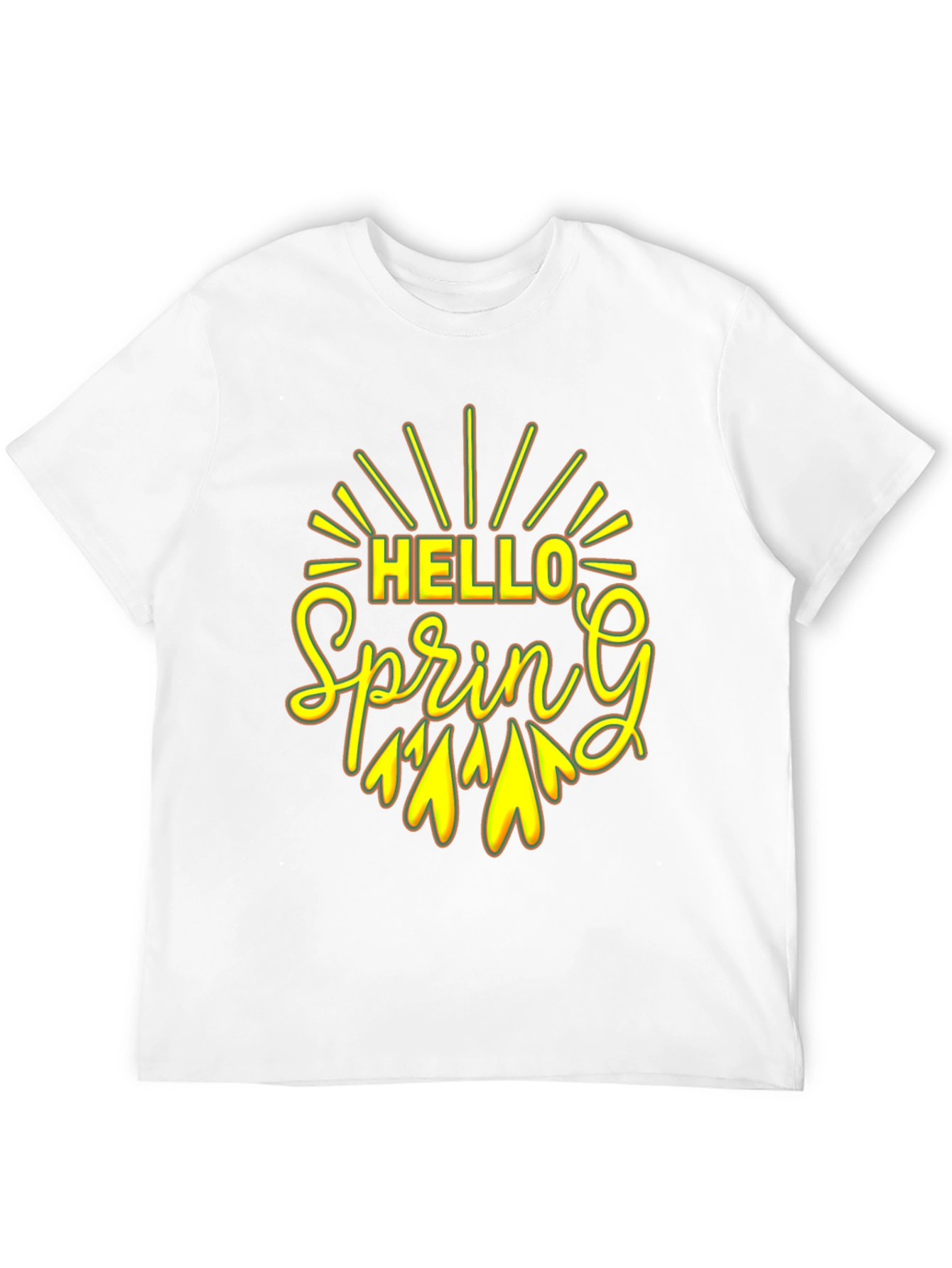 Hello Spring Black Graphic Tee