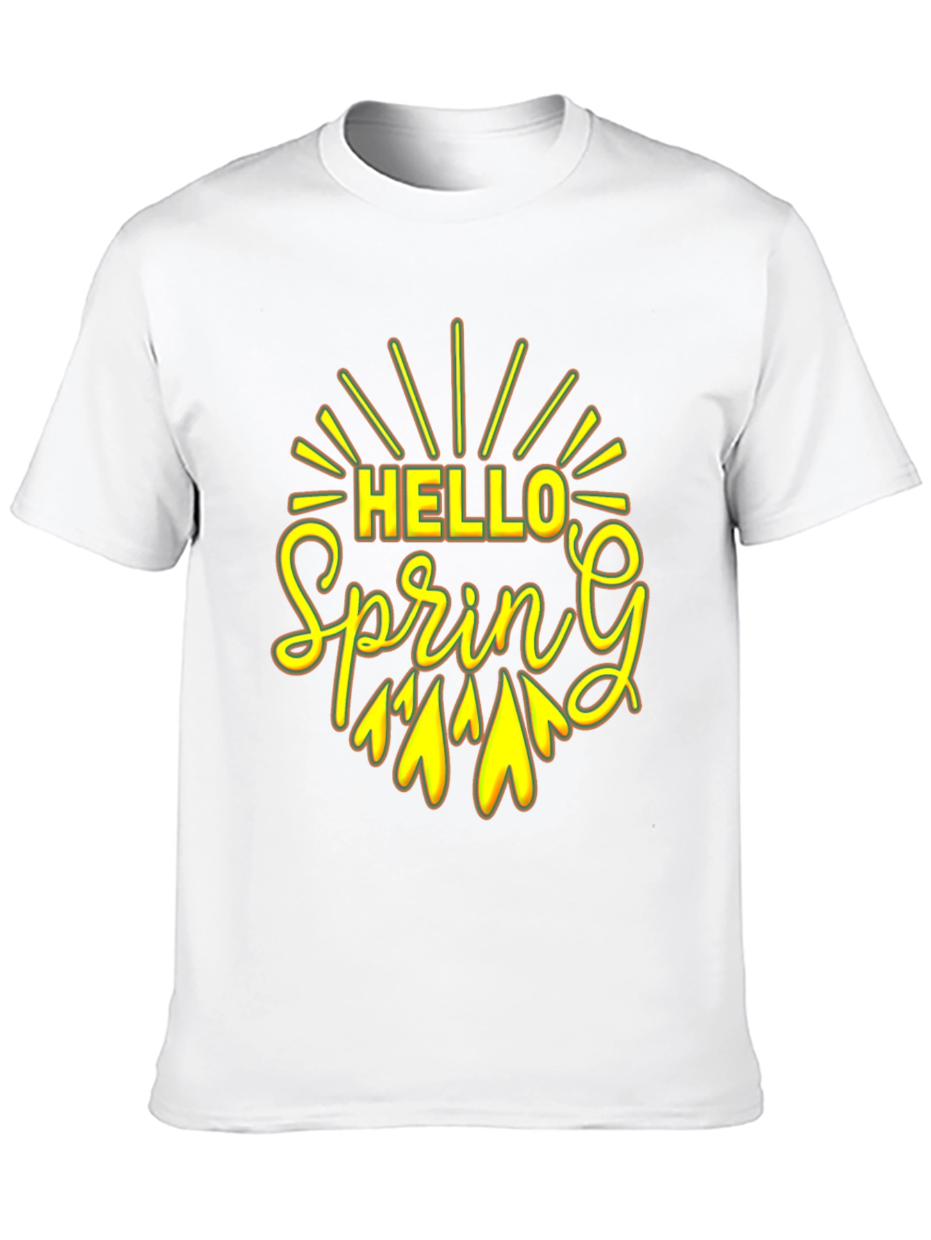 Hello Spring Black Graphic Tee
