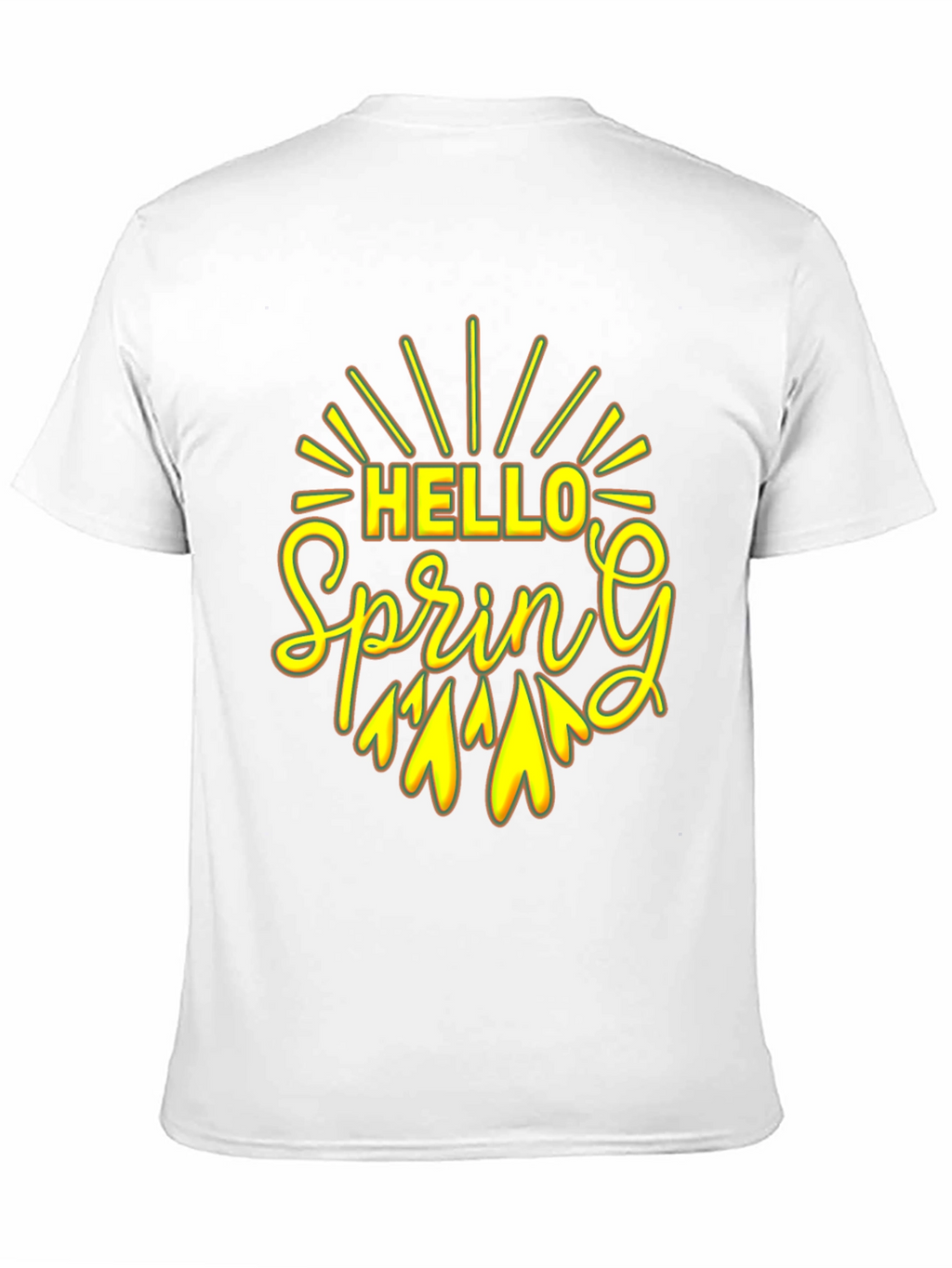 Hello Spring Black Graphic Tee