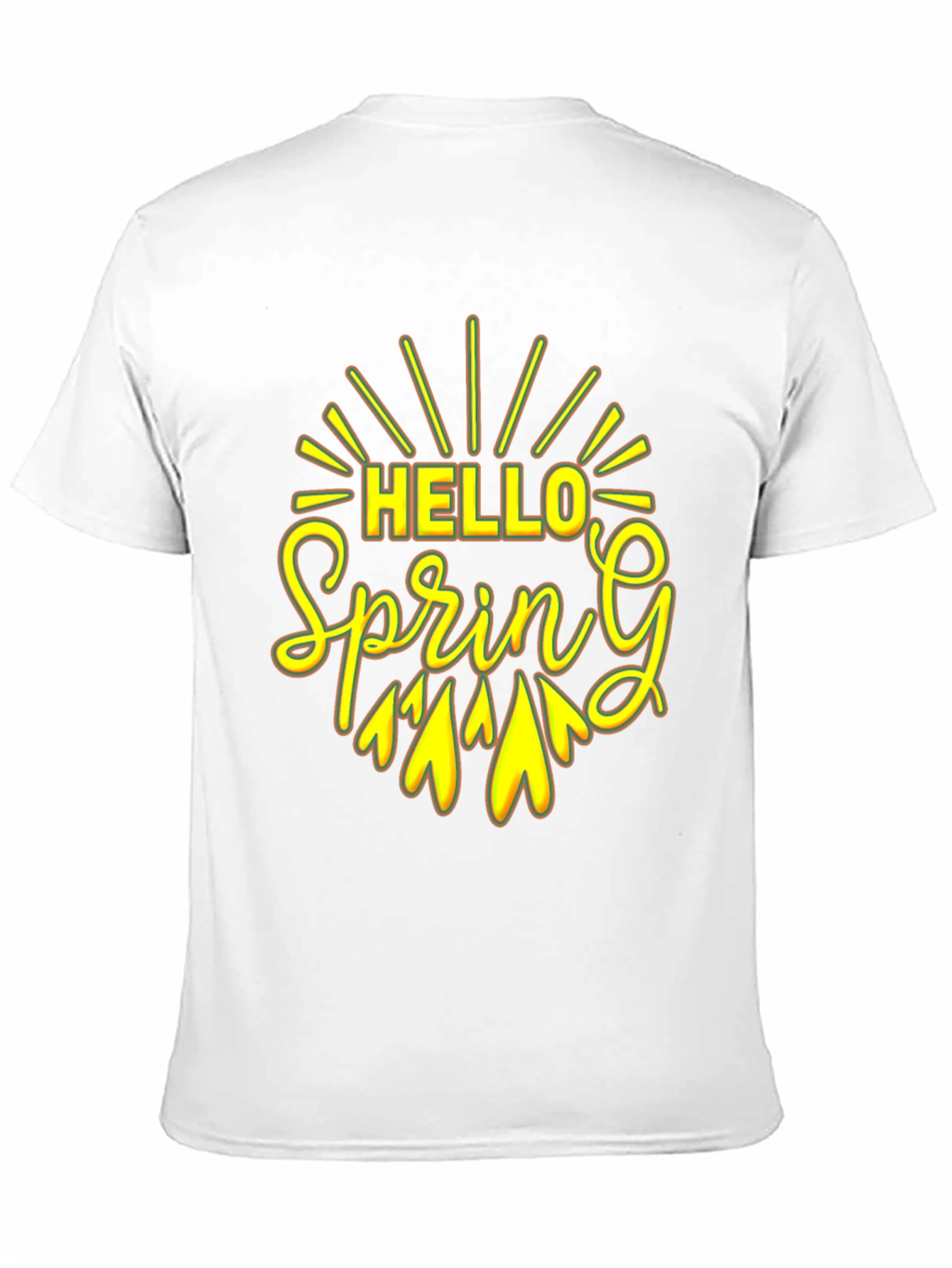 Hello Spring Black Graphic Tee