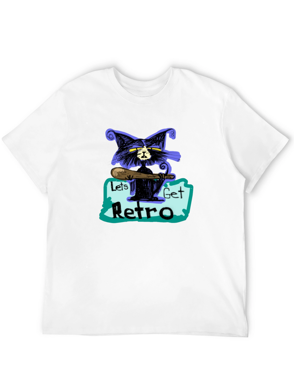 Retro Cat Graphic T-Shirt - Cool & Unique