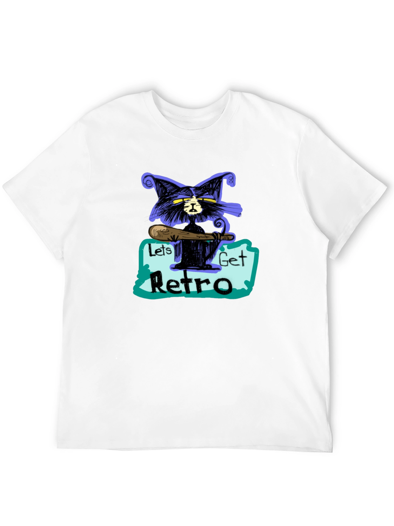 Retro Cat Graphic T-Shirt - Cool & Unique