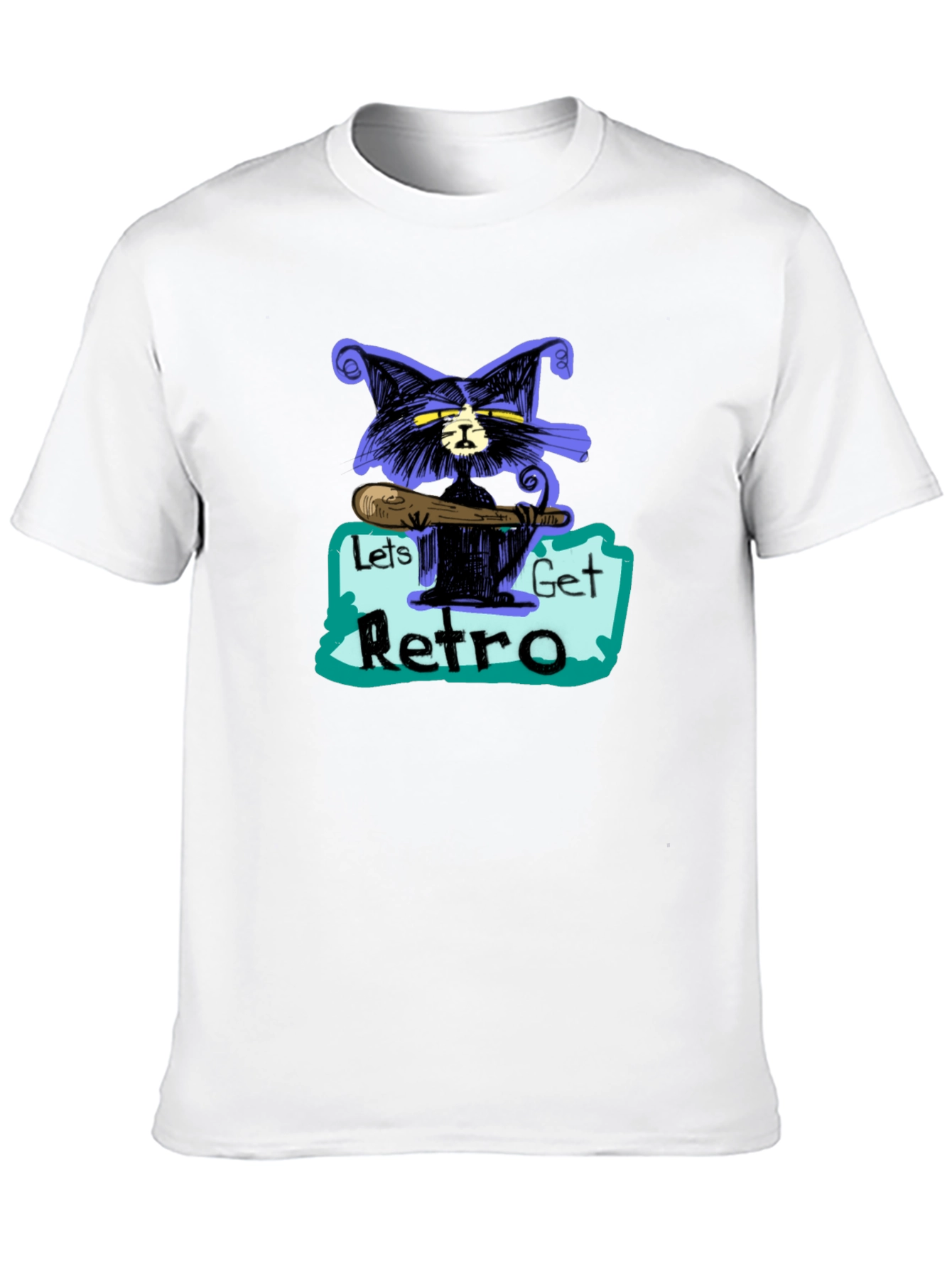 Retro Cat Graphic T-Shirt - Cool & Unique