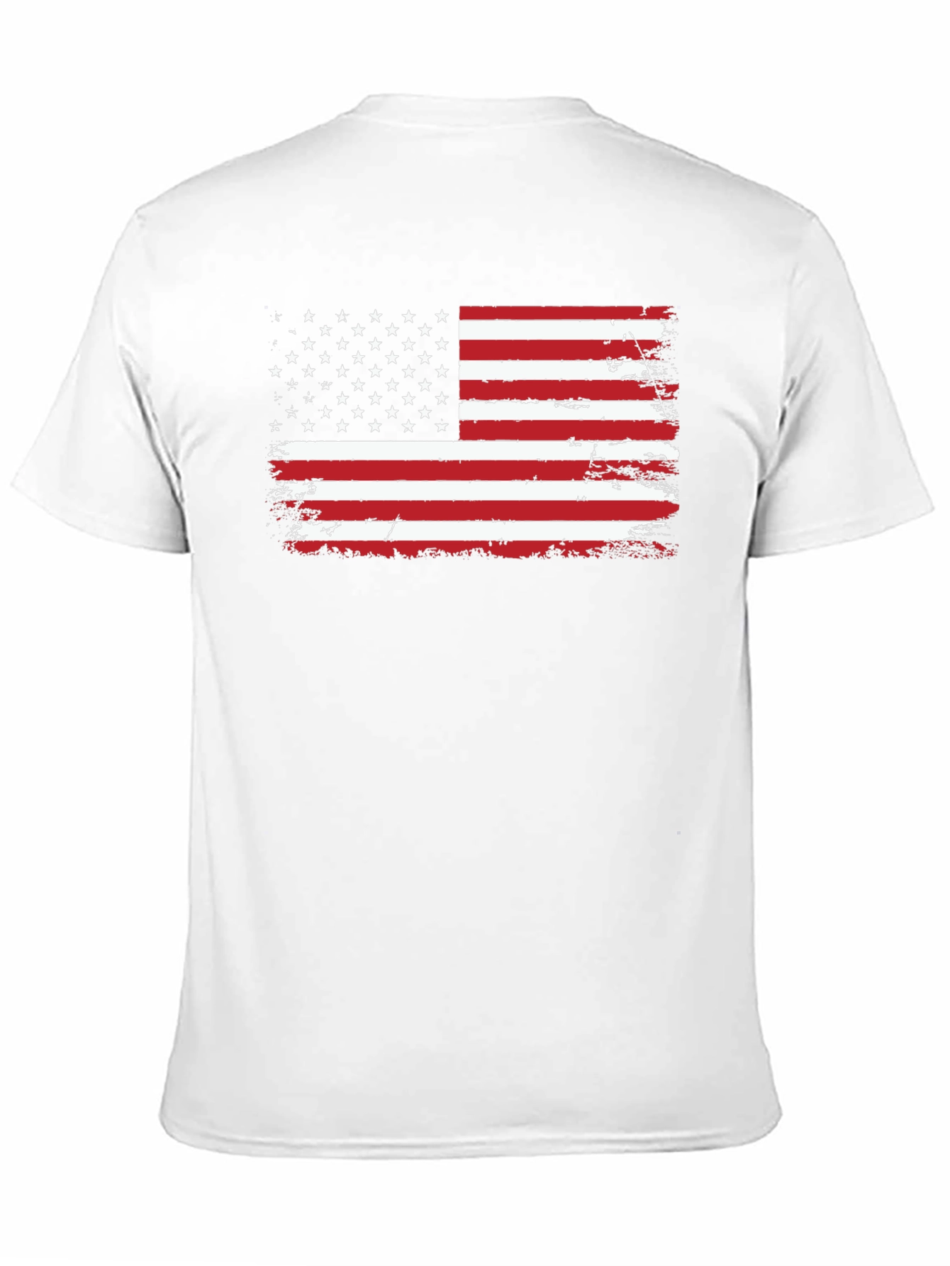 Distressed American Flag Graphic Tee - Patriotic Style