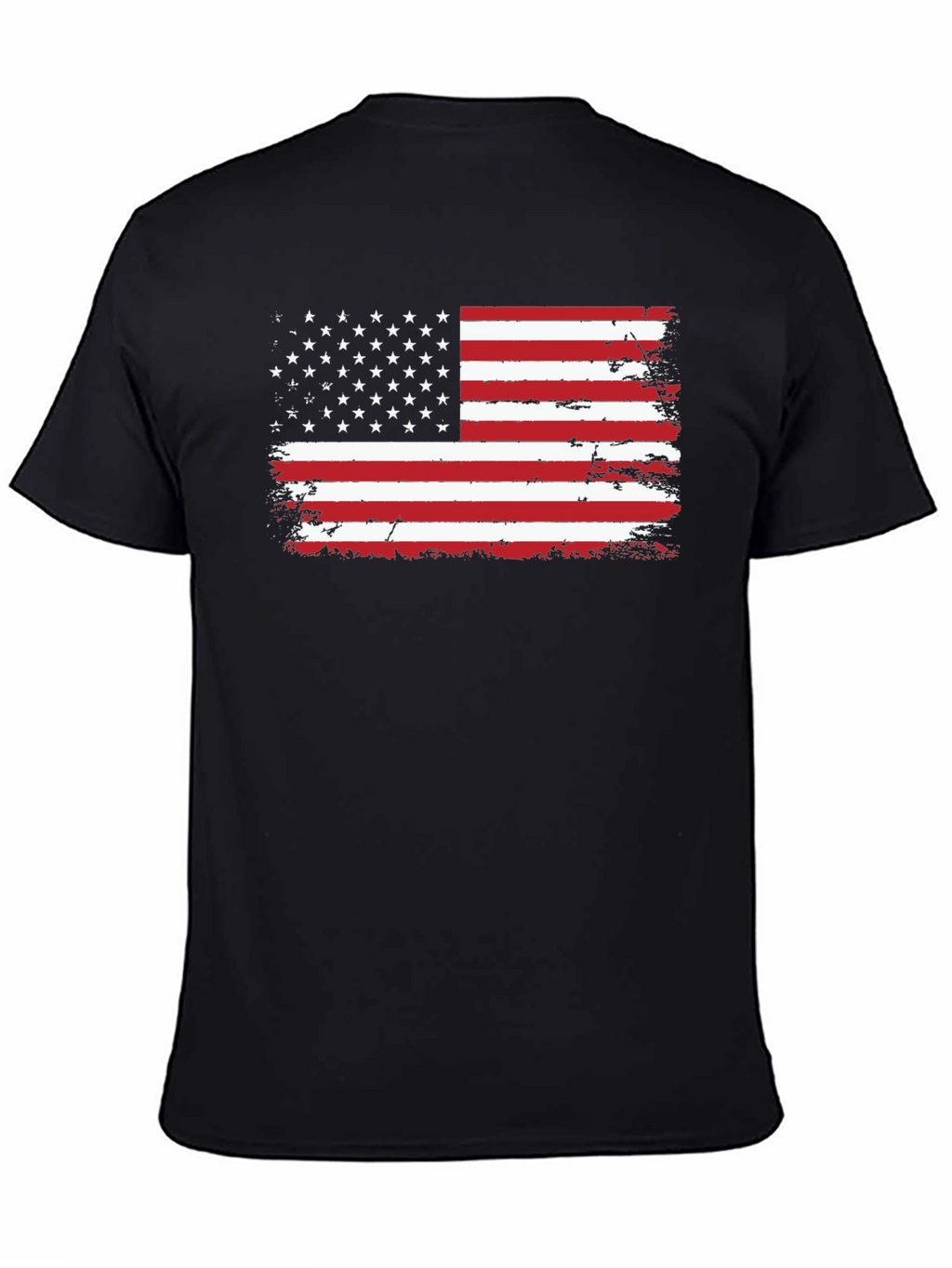 Distressed American Flag Graphic Tee - Patriotic Style
