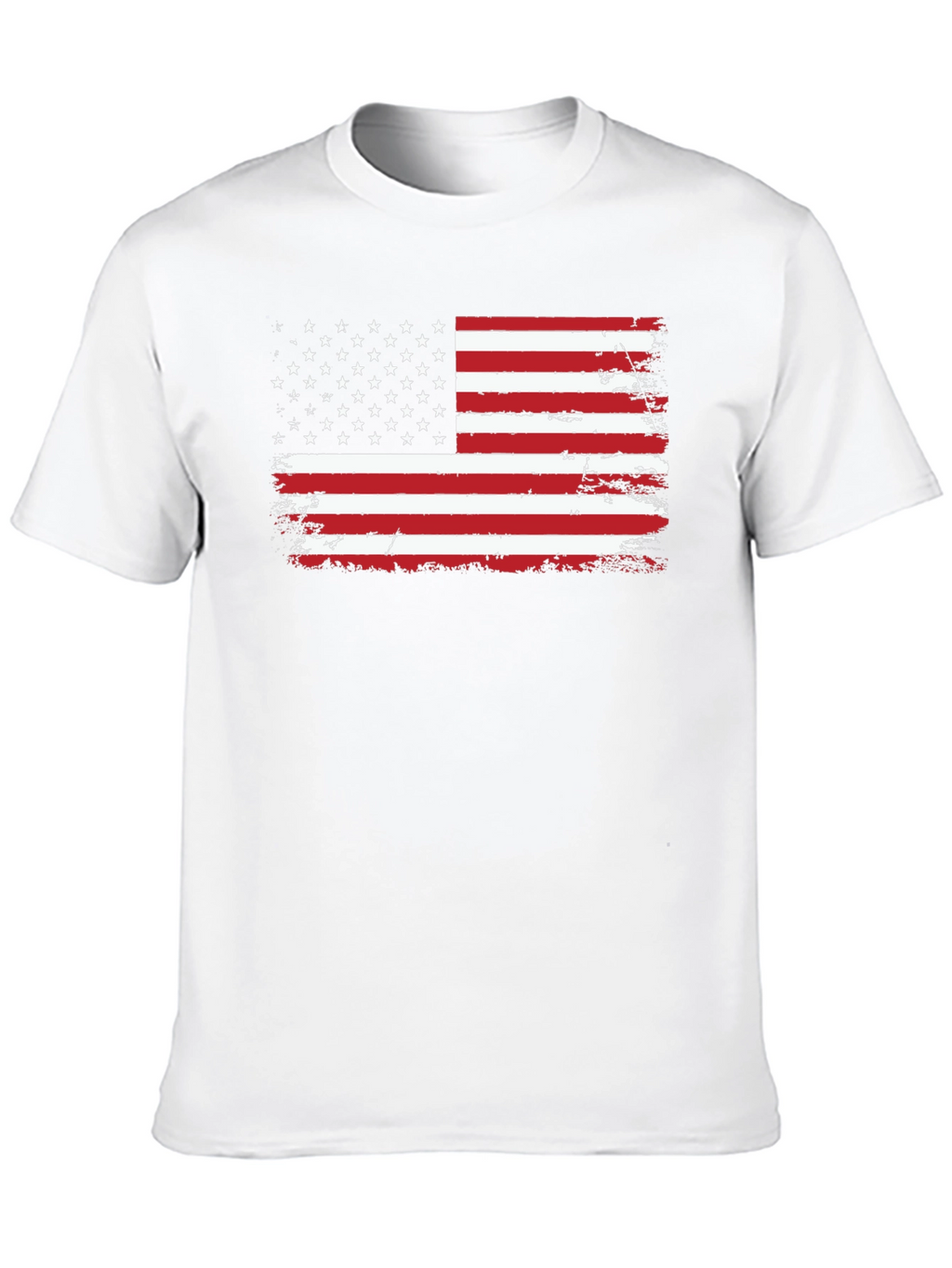 Distressed American Flag Graphic Tee - Patriotic Style