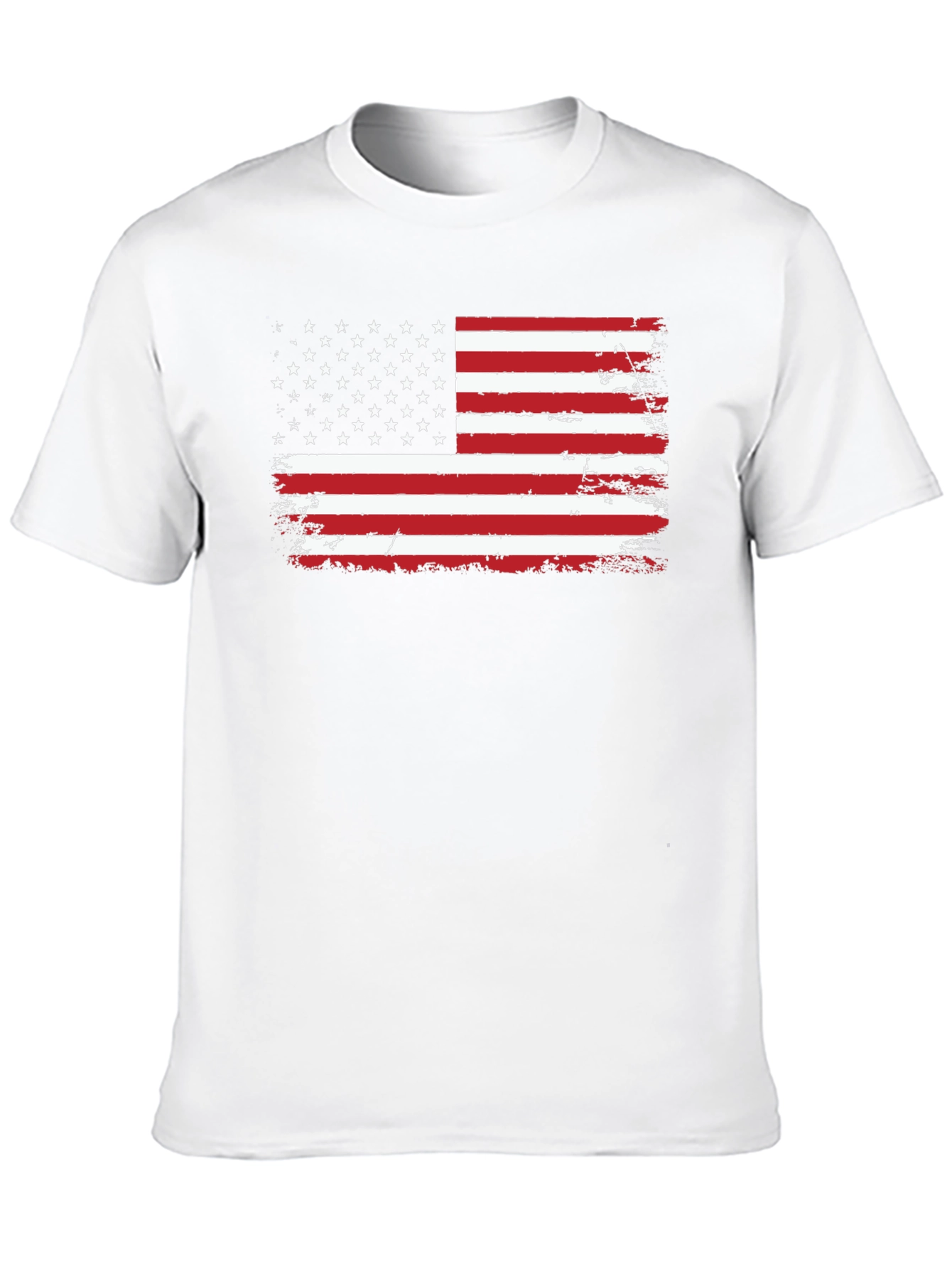 Distressed American Flag Graphic Tee - Patriotic Style