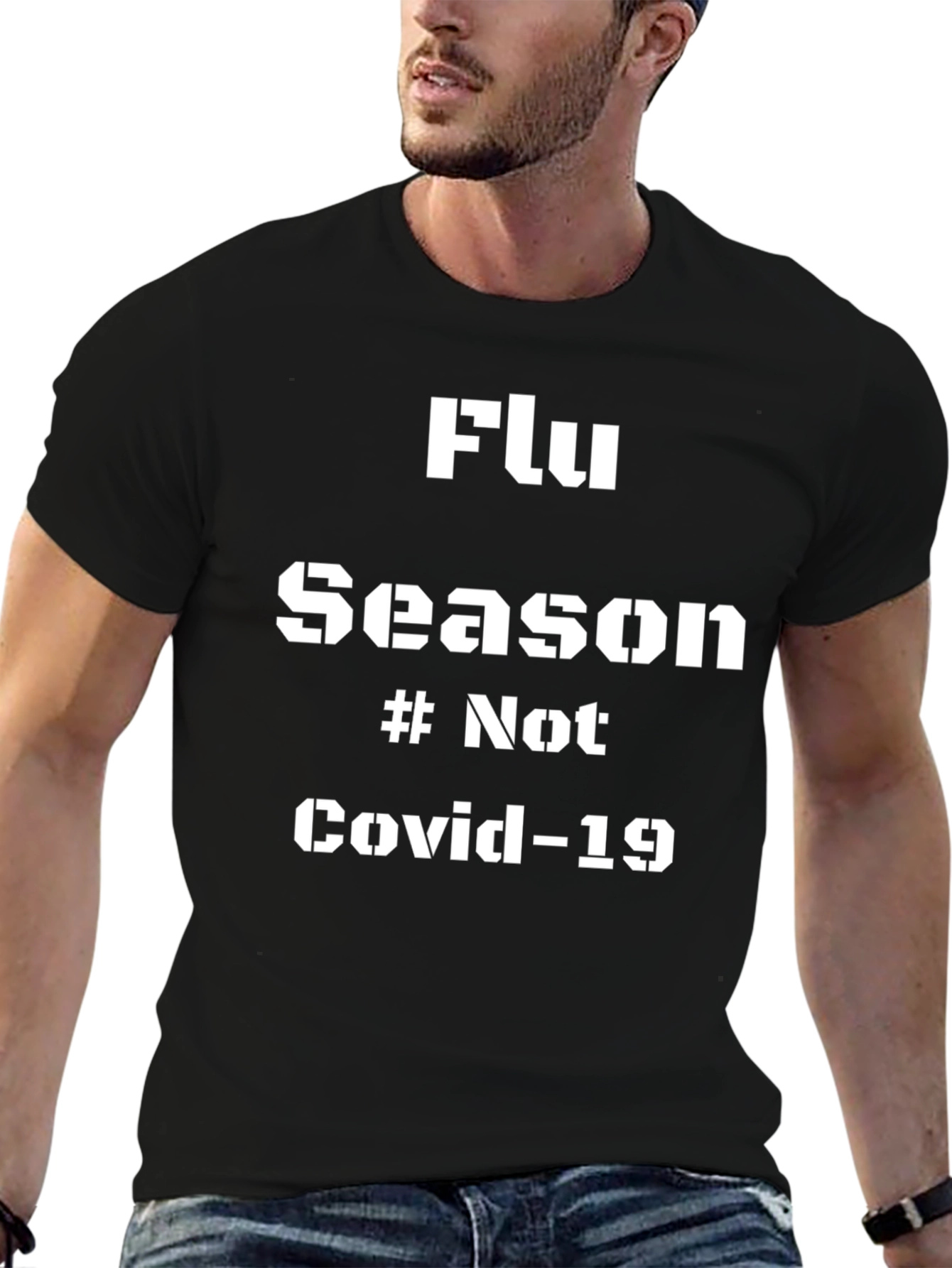 Flu Season T-Shirt - Anti Covid-19 Black Tee