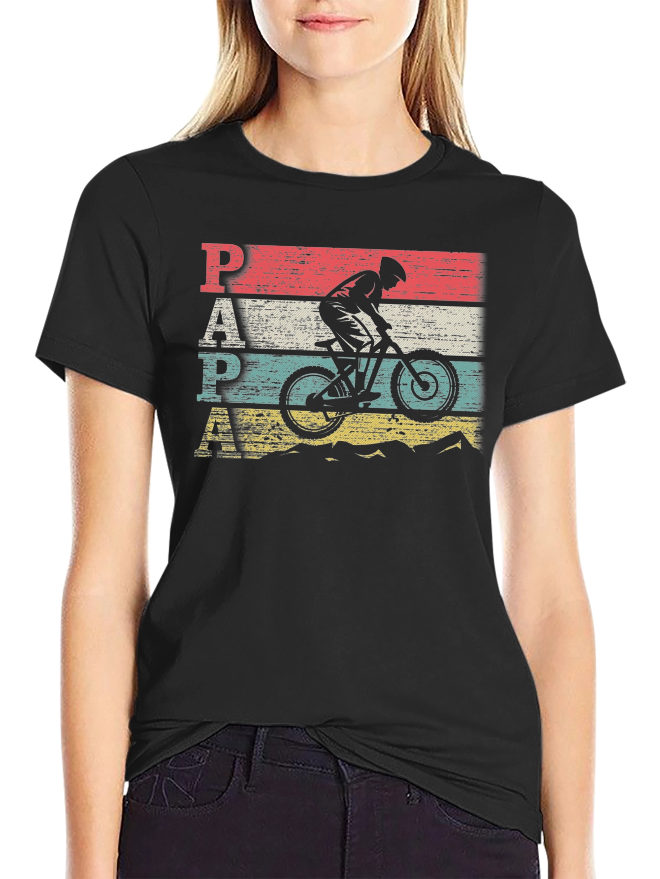 Vintage Style PAPA Mountain Biker T-Shirt