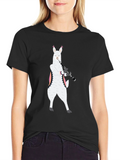 Llama Saxophone Player Graphic T-Shirt