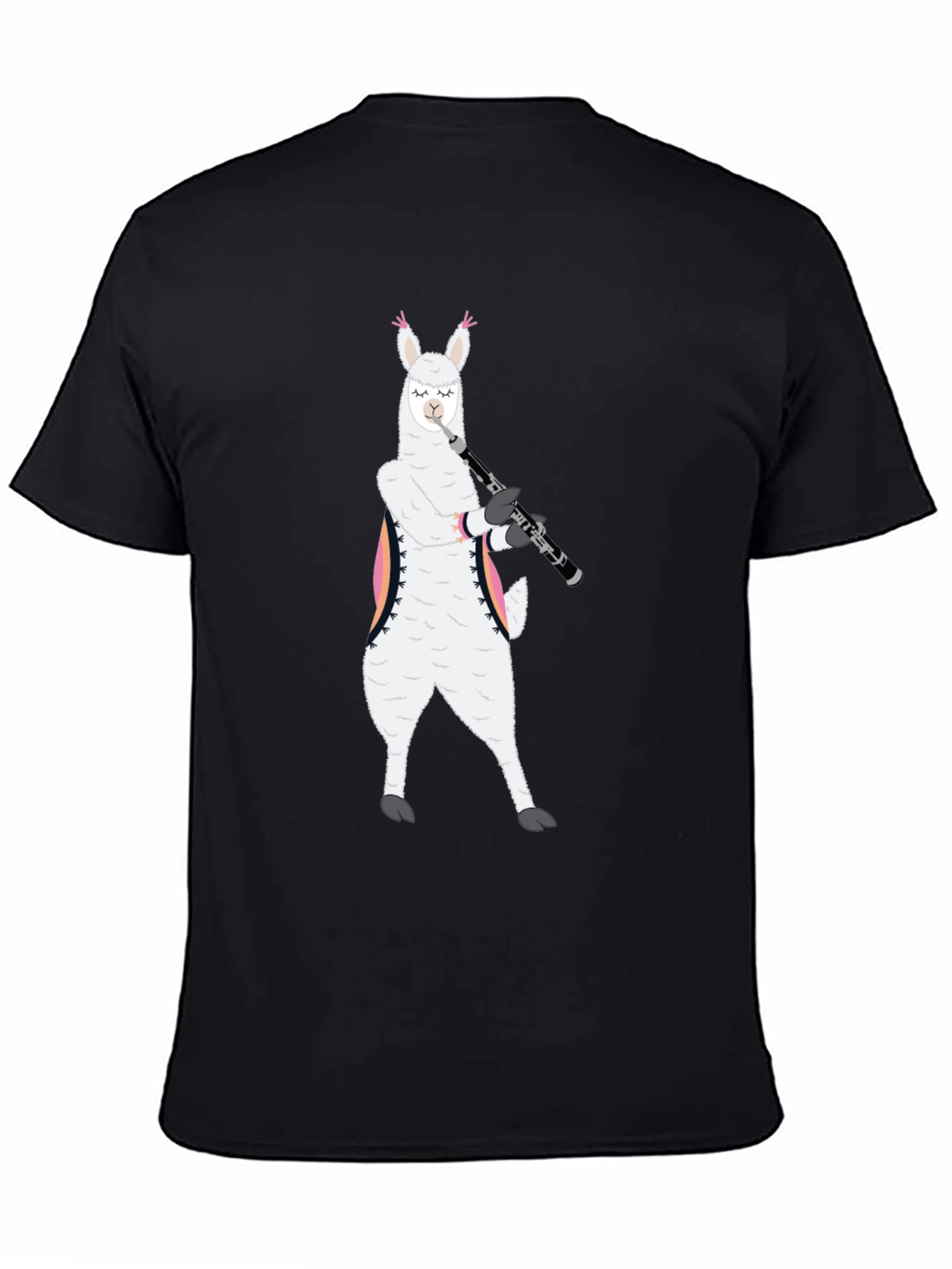 Llama Saxophone Player Graphic T-Shirt