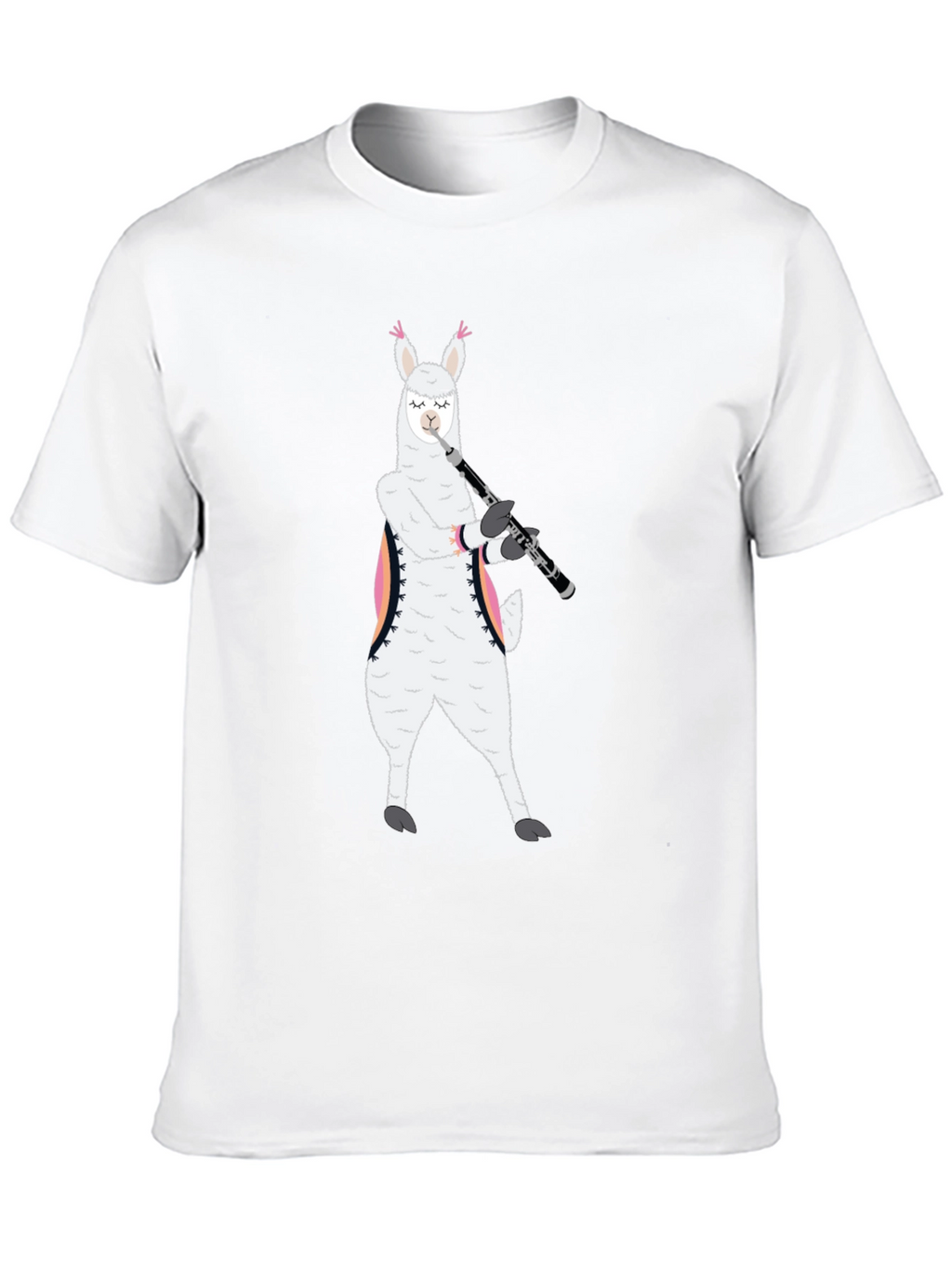 Llama Saxophone Player Graphic T-Shirt