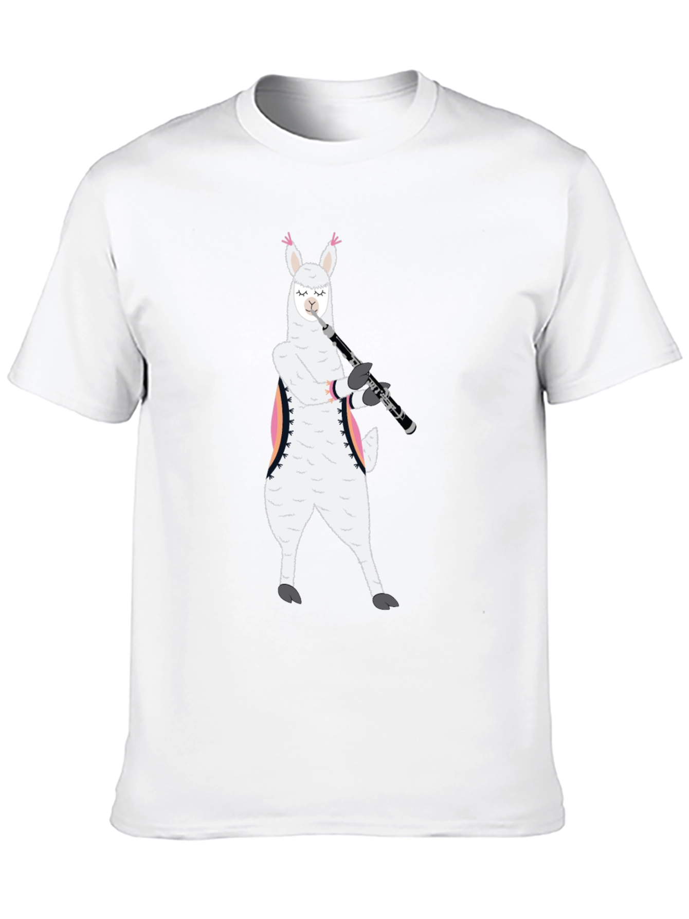 Llama Saxophone Player Graphic T-Shirt