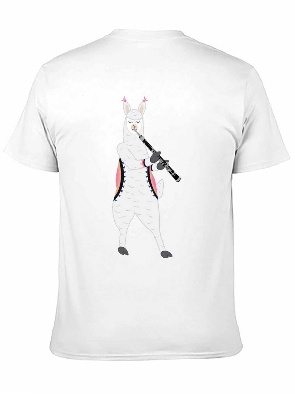 Llama Saxophone Player Graphic T-Shirt