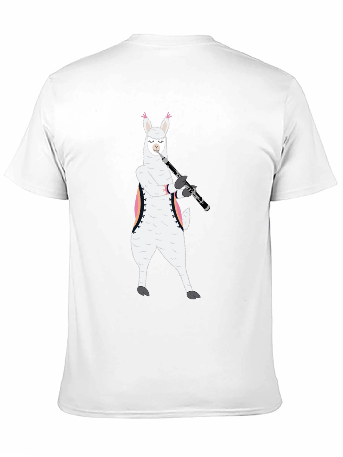 Llama Saxophone Player Graphic T-Shirt