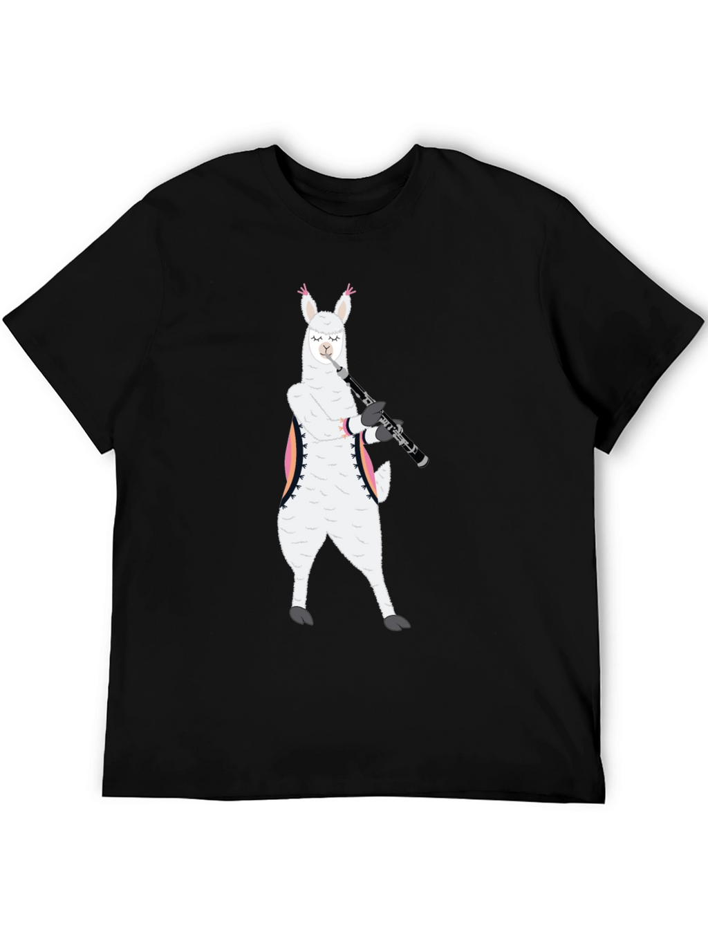 Llama Saxophone Player Graphic T-Shirt
