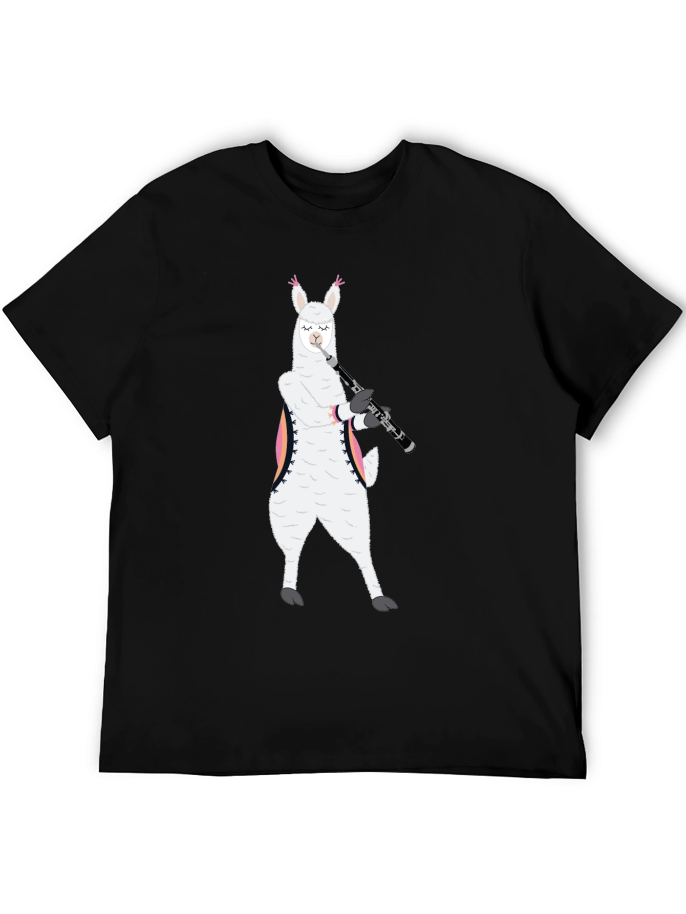 Llama Saxophone Player Graphic T-Shirt